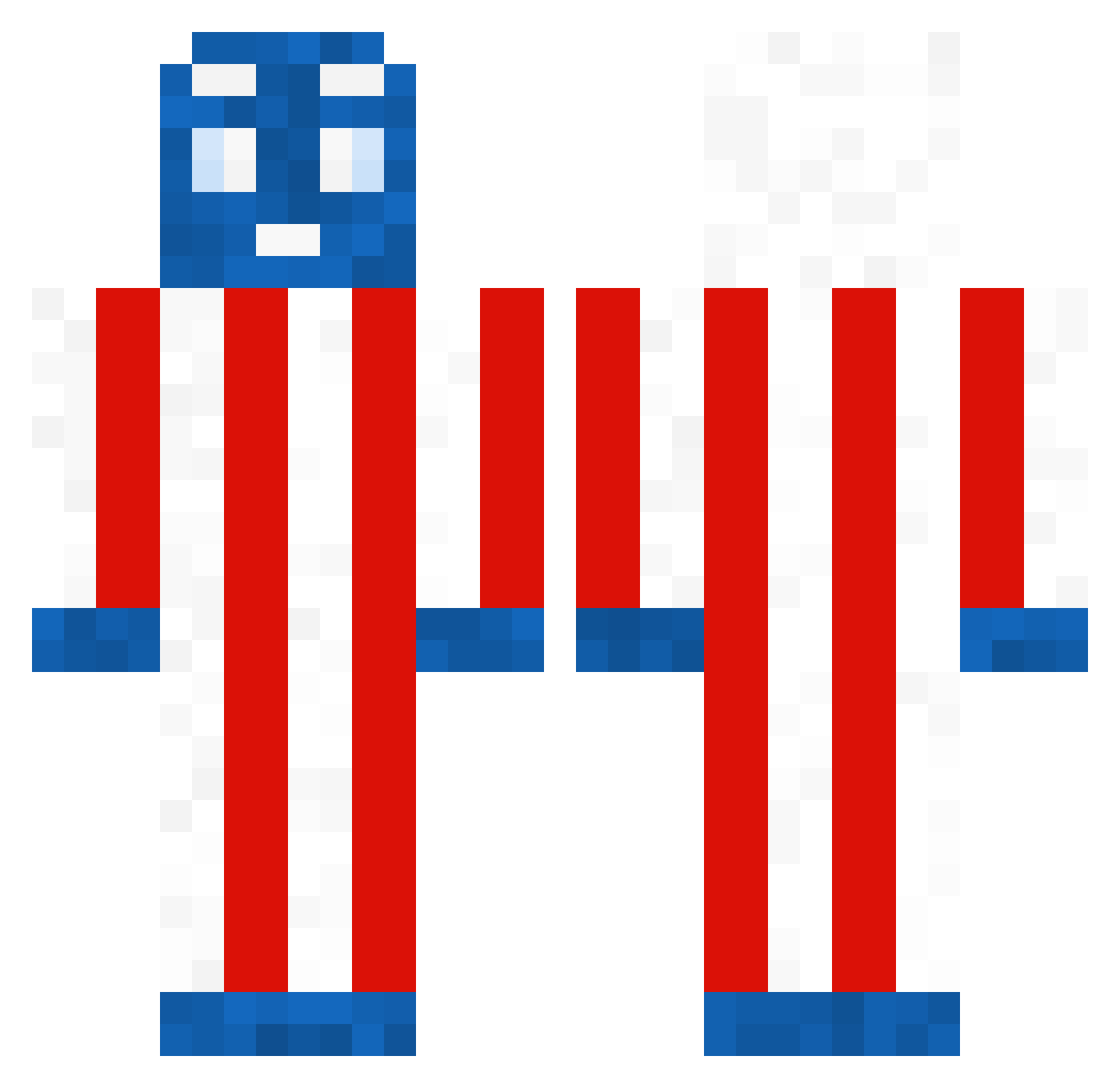 KnightSlimeBob Minecraft skin, front and back view