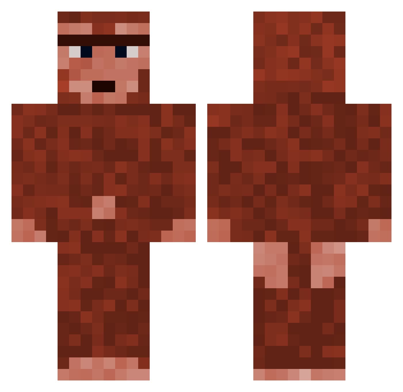 Xoep Minecraft skin, front and back view