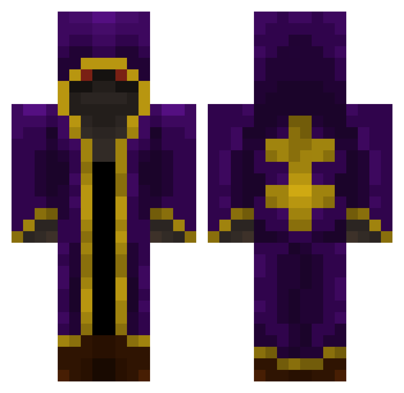 TheLordGub Minecraft skin, front and back view