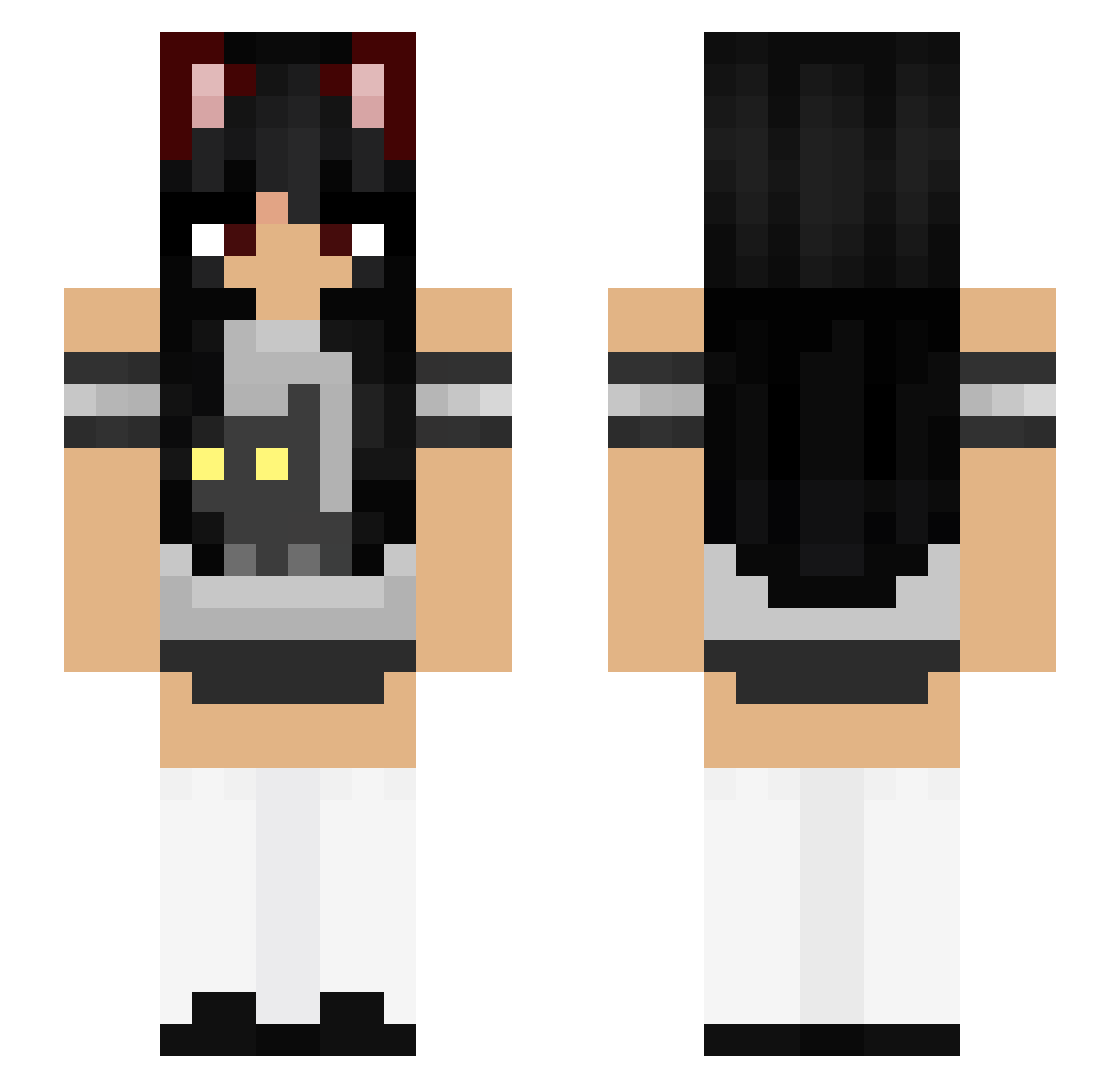 irahr Minecraft skin, front and back view