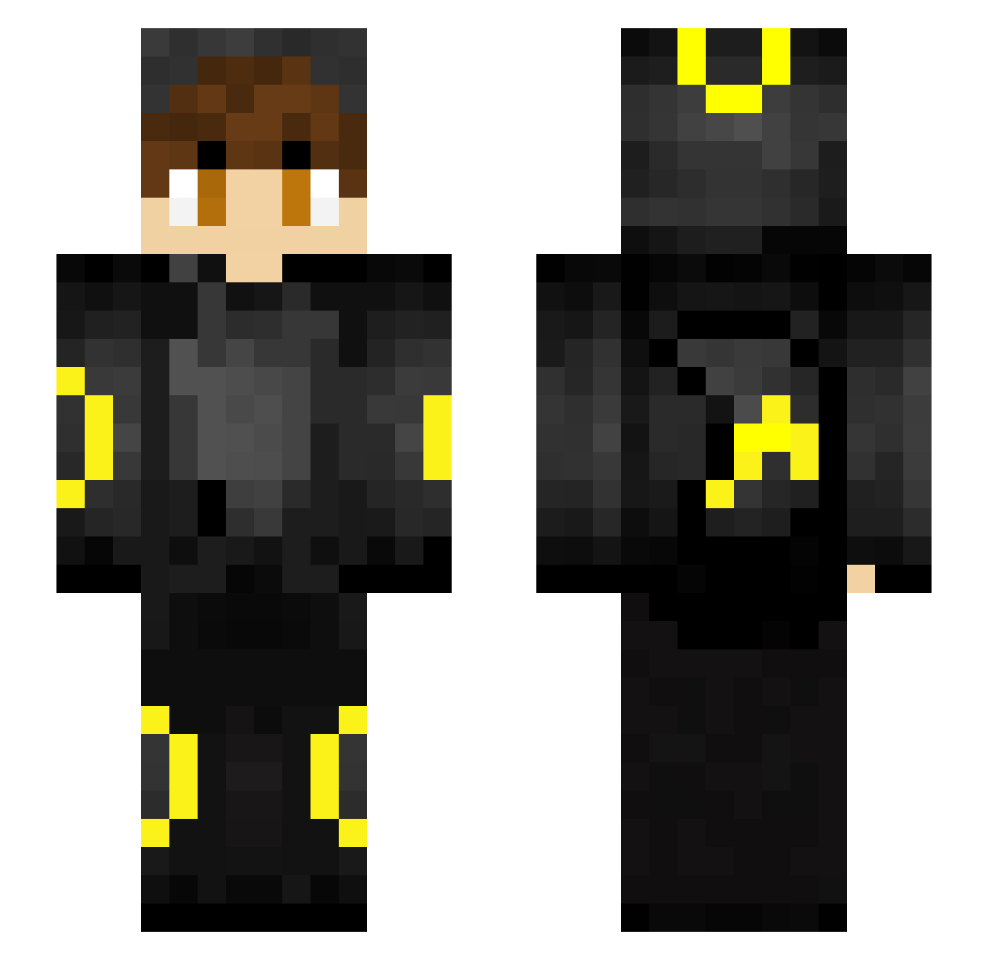 MatchaPowder Minecraft skin, front and back view