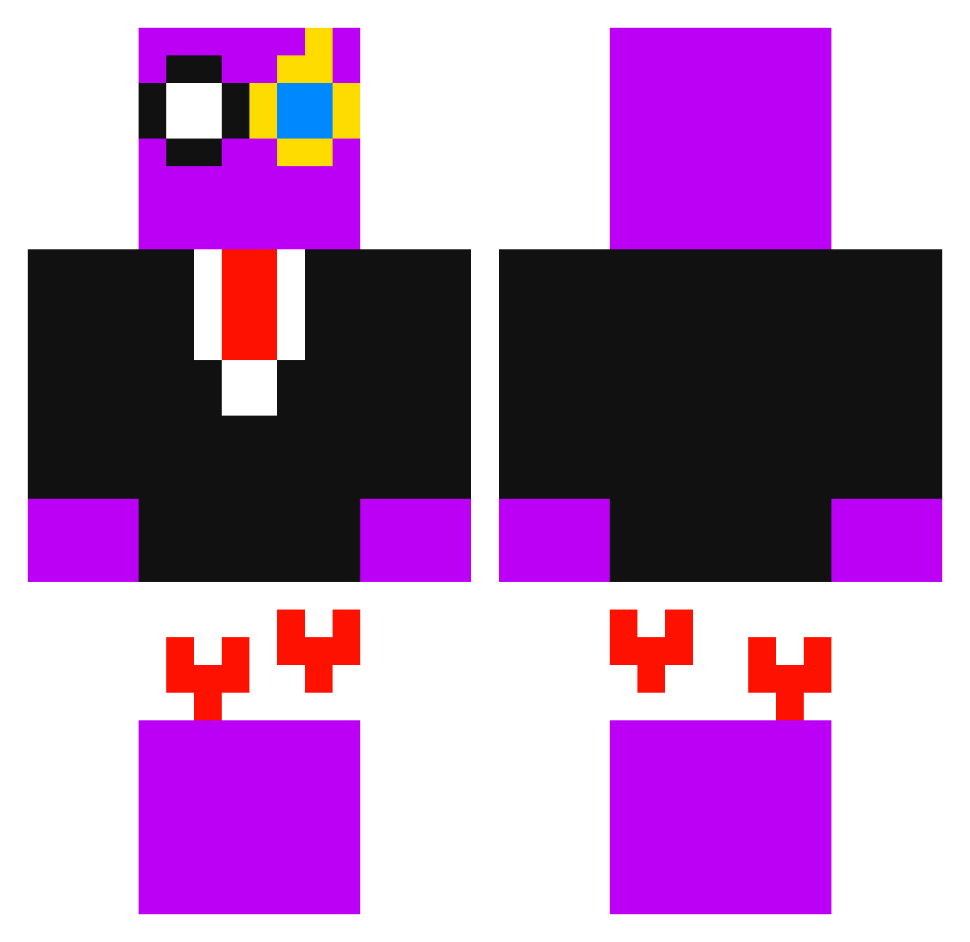 MAYesilyurt Minecraft skin, front and back view