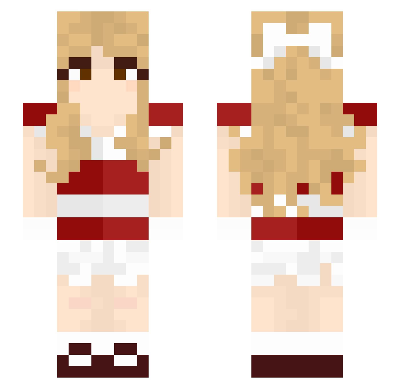 Leuchtturmjuuu Minecraft skin, front and back view