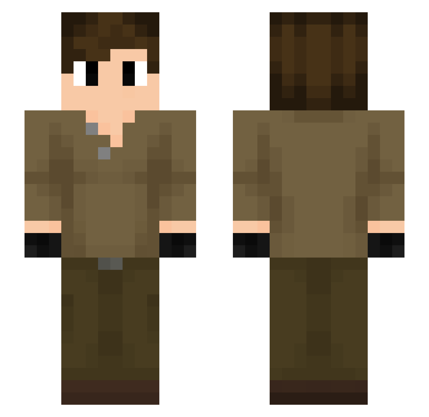 Inevitabile Minecraft skin, front and back view