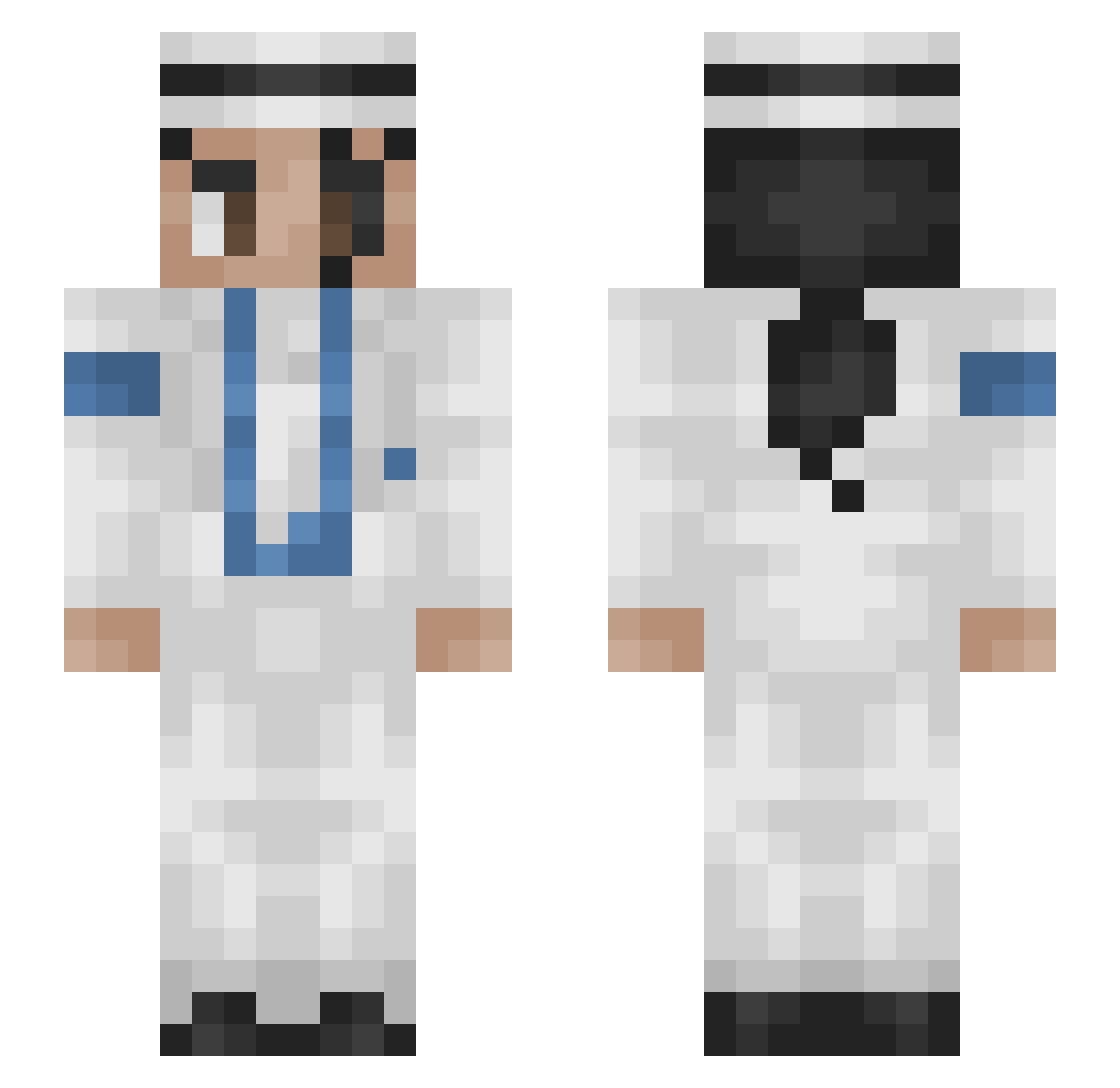 chrisregard Minecraft skin, front and back view
