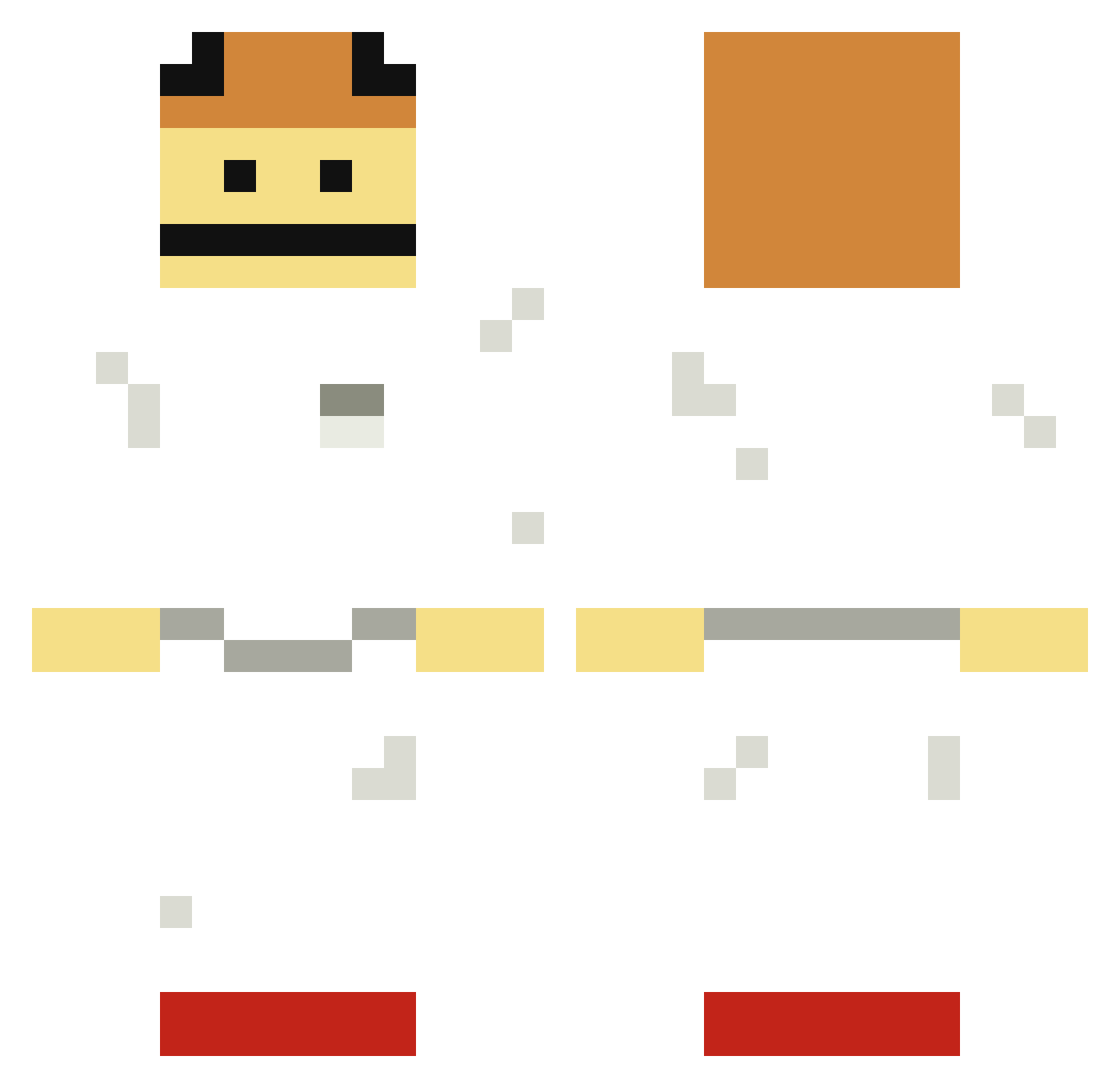 qkehrlt Minecraft skin, front and back view
