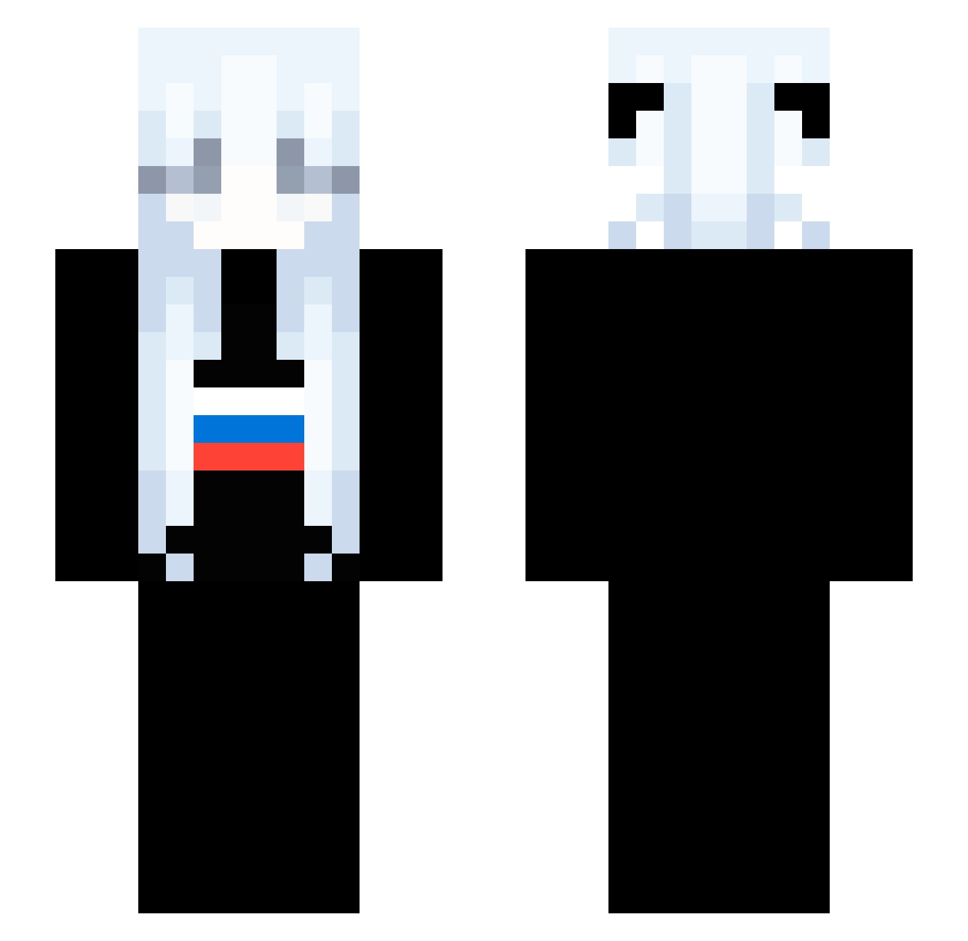 ArtyomTheUndying Minecraft skin, front and back view