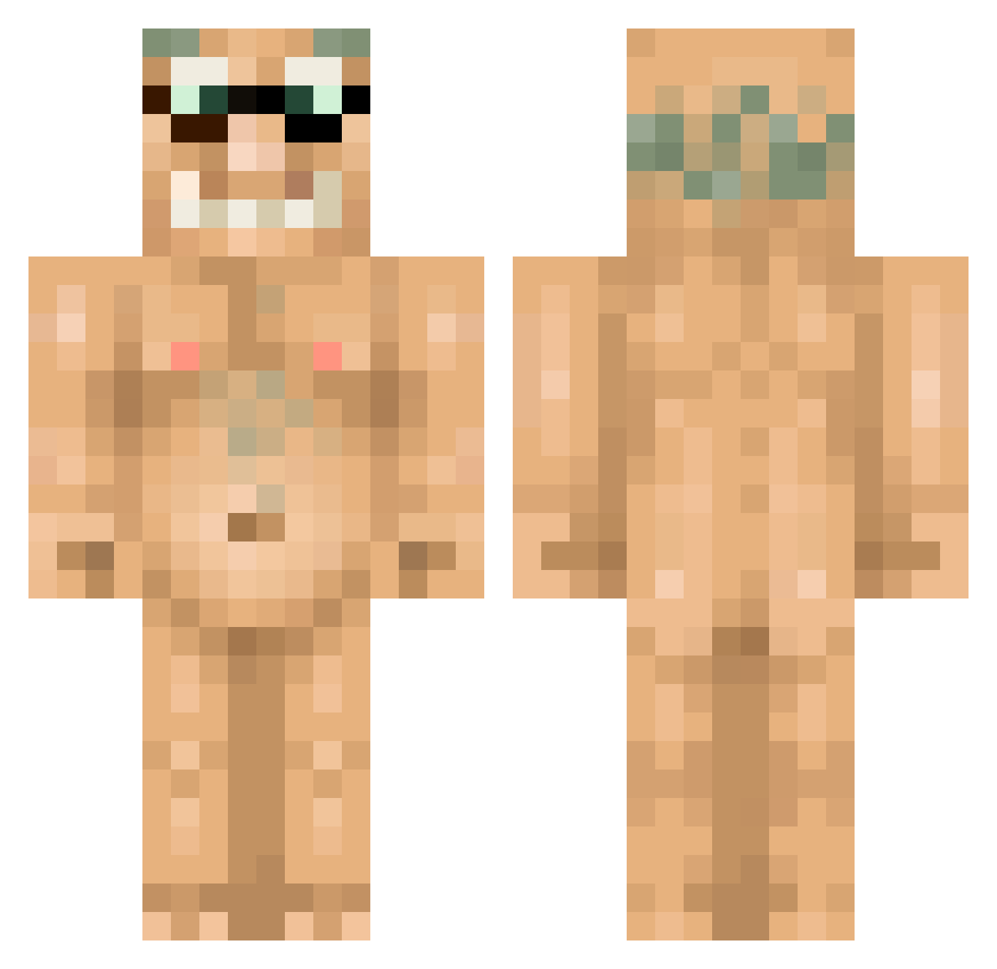 ILoveIqos Minecraft skin, front and back view