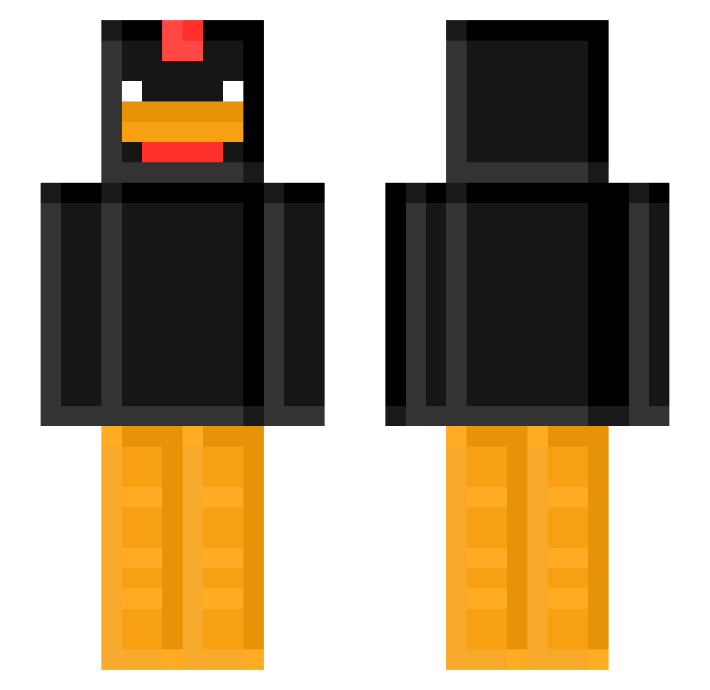 Hengepupper Minecraft skin, front and back view