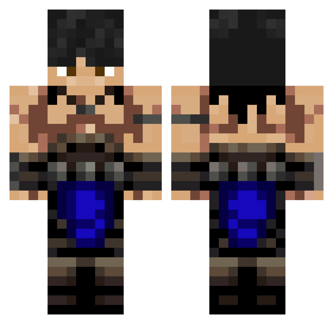 RinRin02 Minecraft skin, front and back view