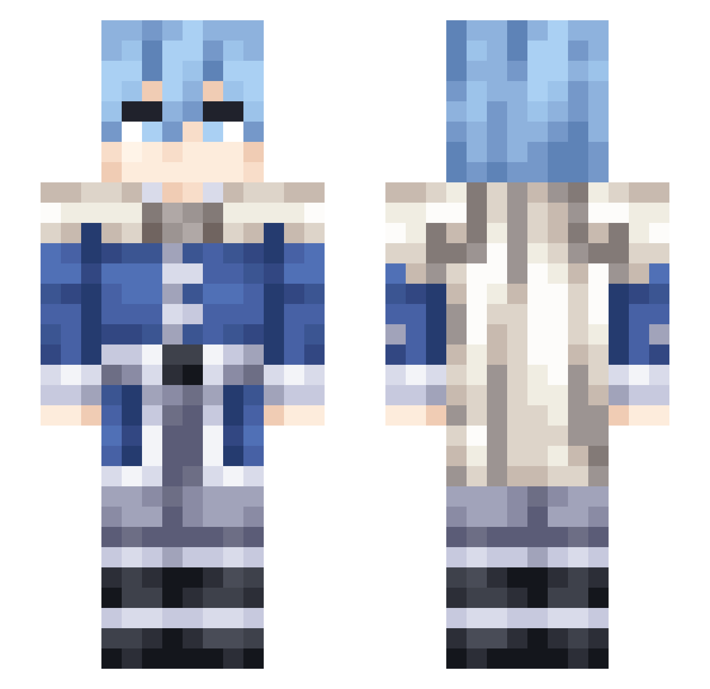 DAVID154 Minecraft skin, front and back view