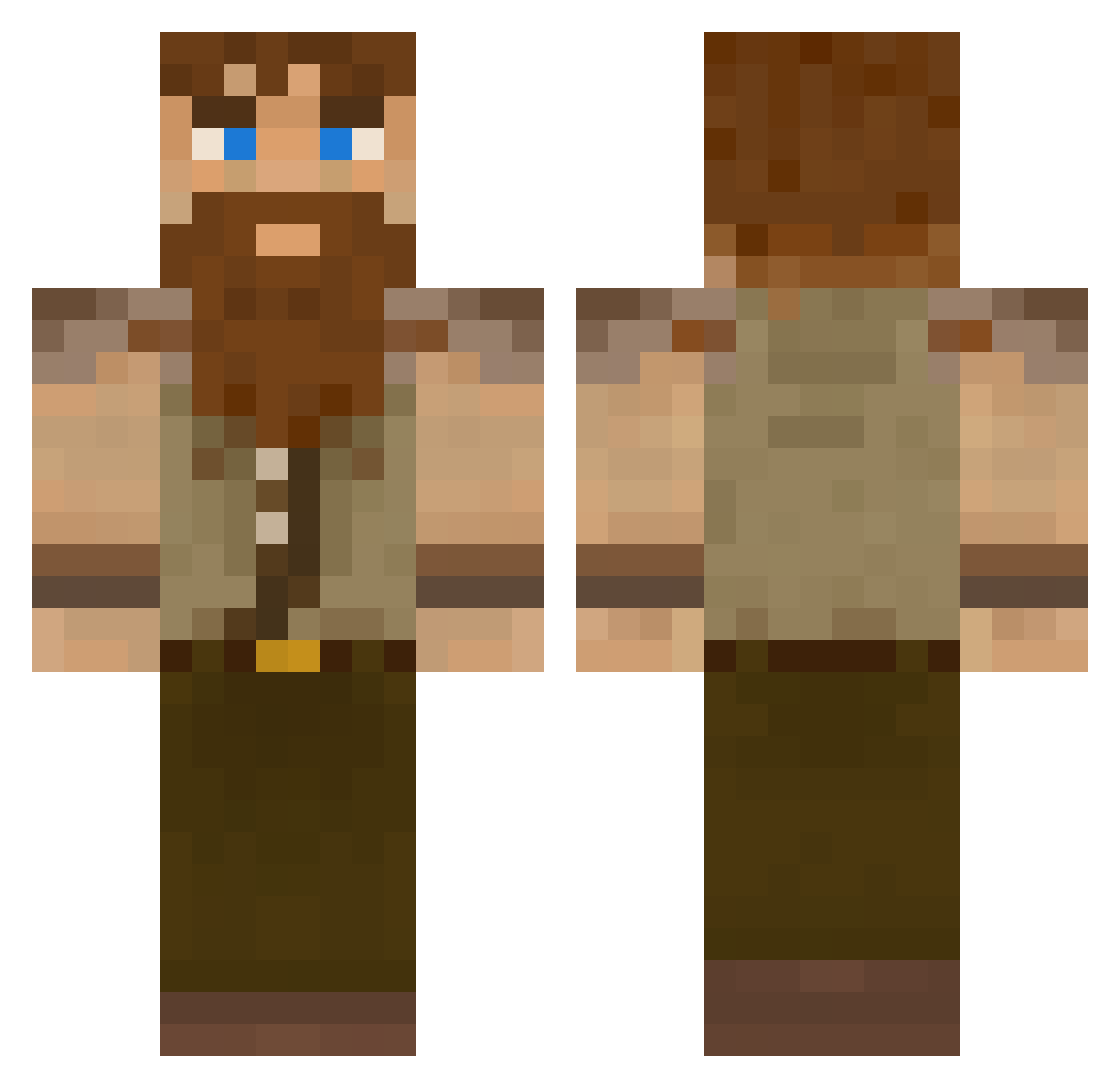 IcyNova4 Minecraft skin, front and back view