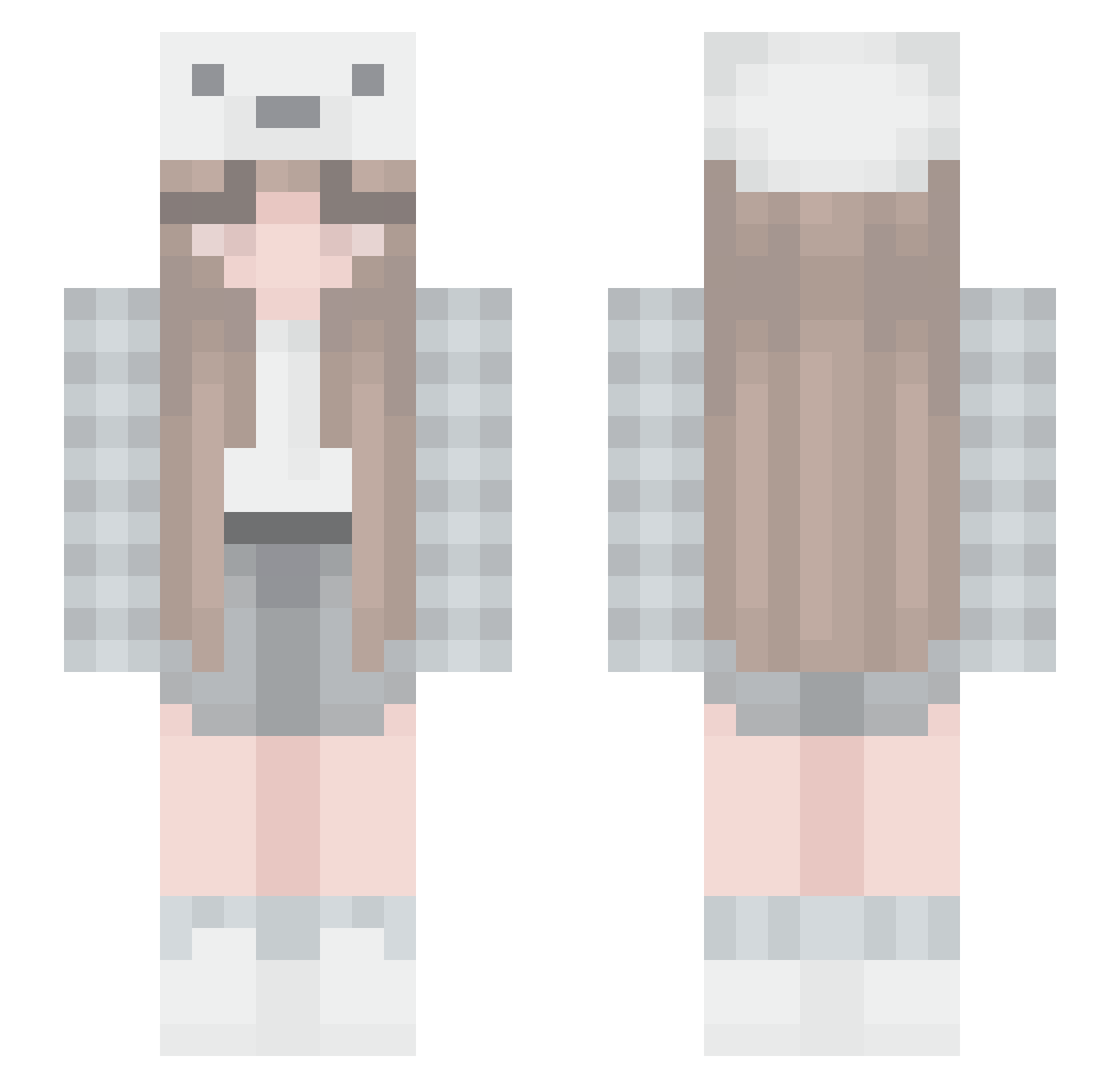 Ihaveahugeboner Minecraft skin, front and back view