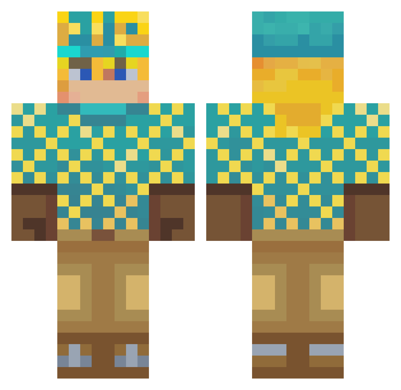 Diego_1890 Minecraft skin, front and back view