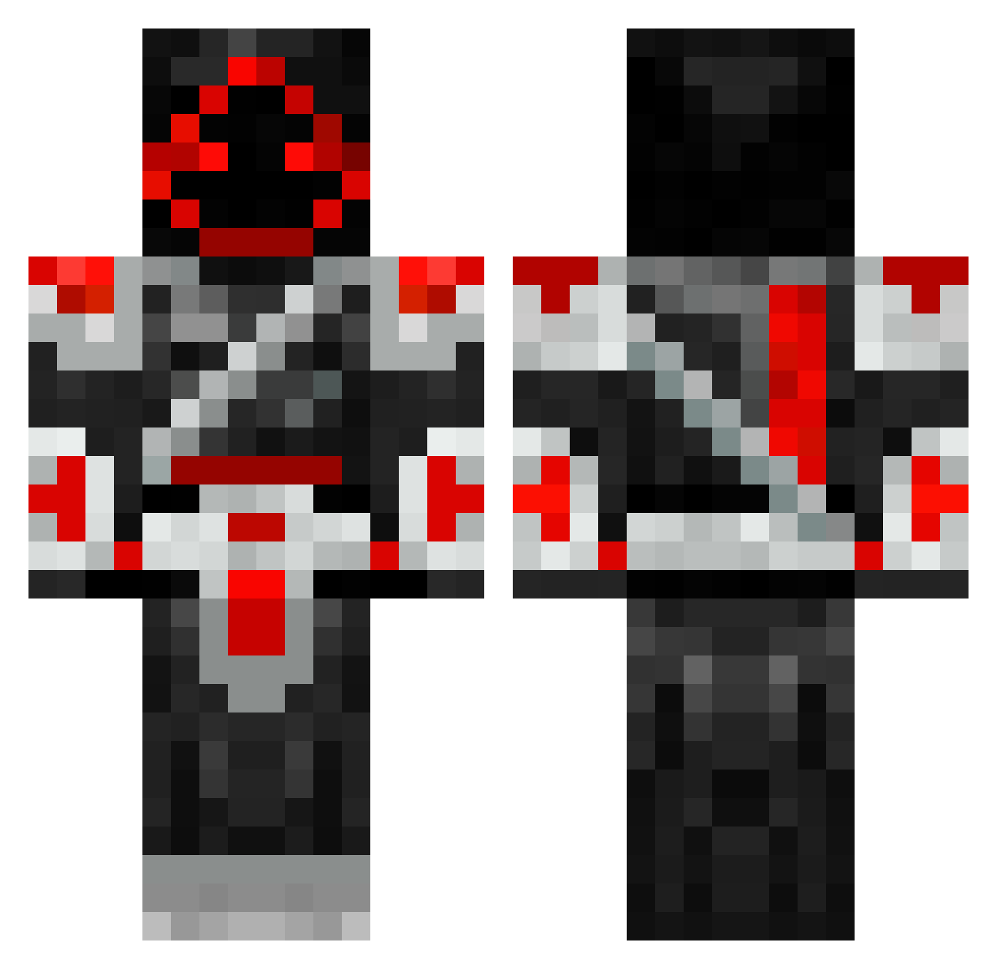 sandie Minecraft skin, front and back view