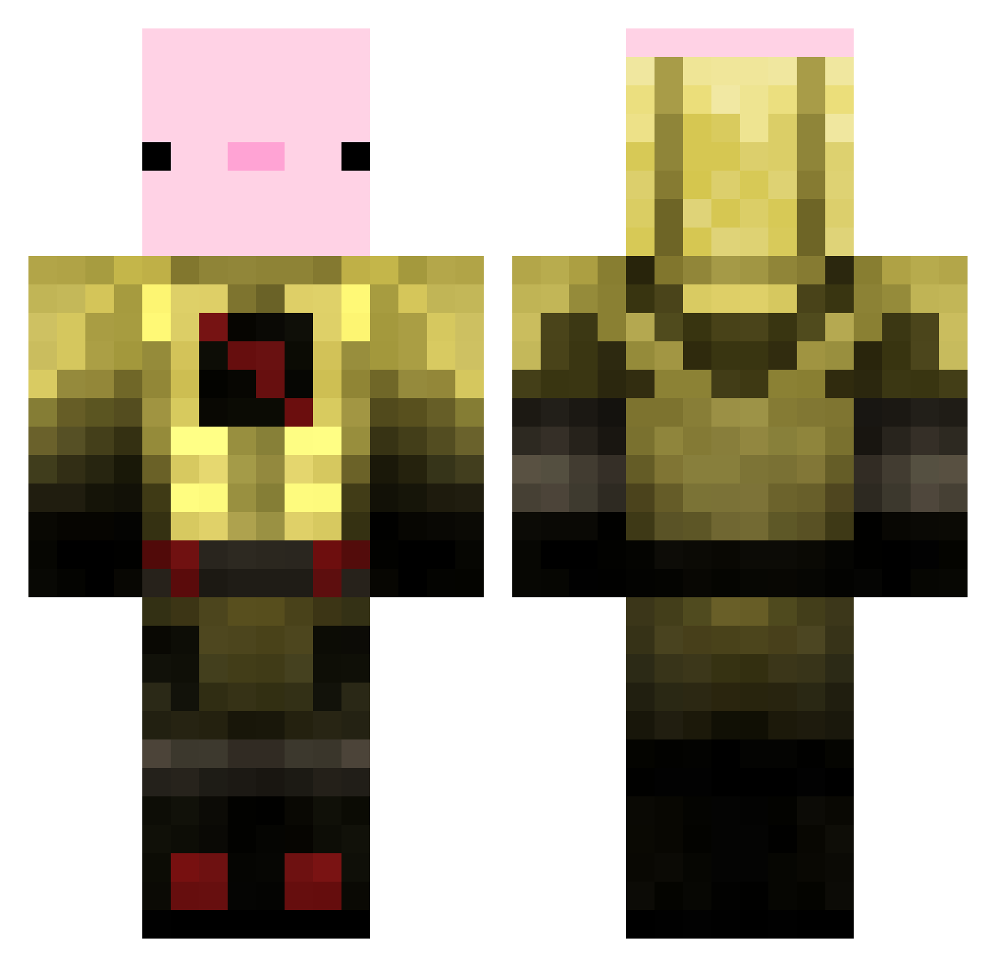 Jayking99 Minecraft skin, front and back view