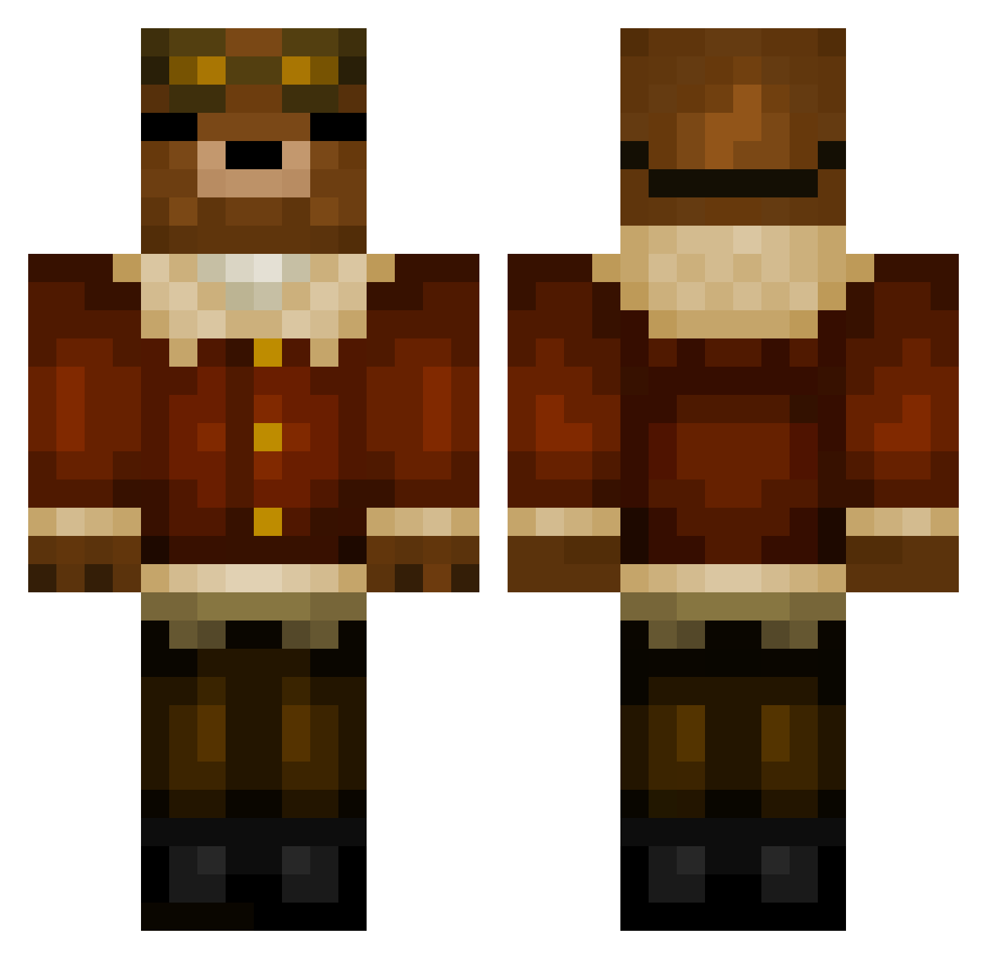 wamelinho187 Minecraft skin, front and back view
