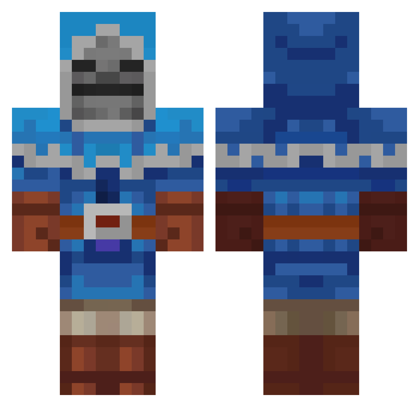 CapedBlunder101 Minecraft skin, front and back view