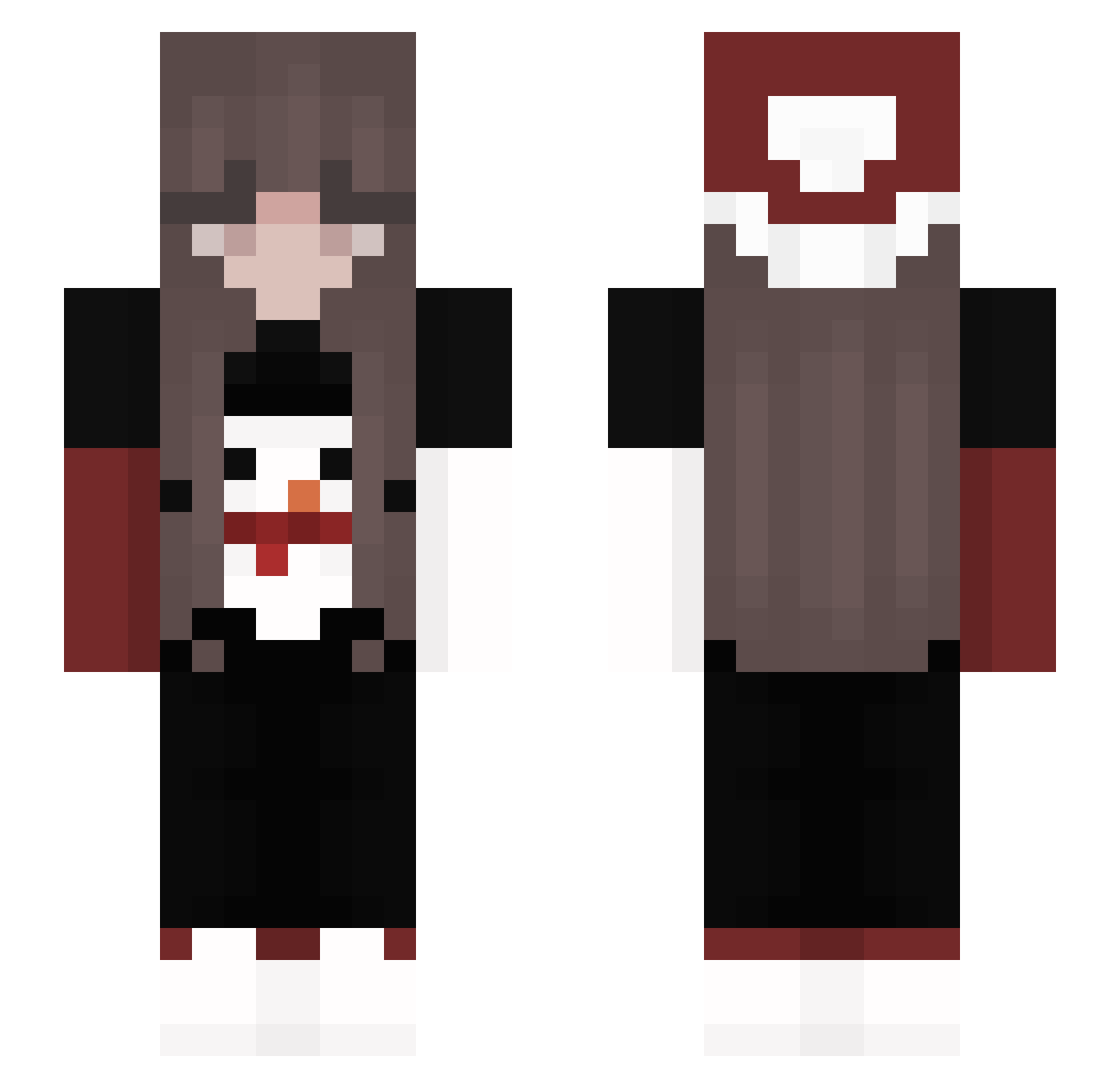 Isadancer99 Minecraft skin, front and back view