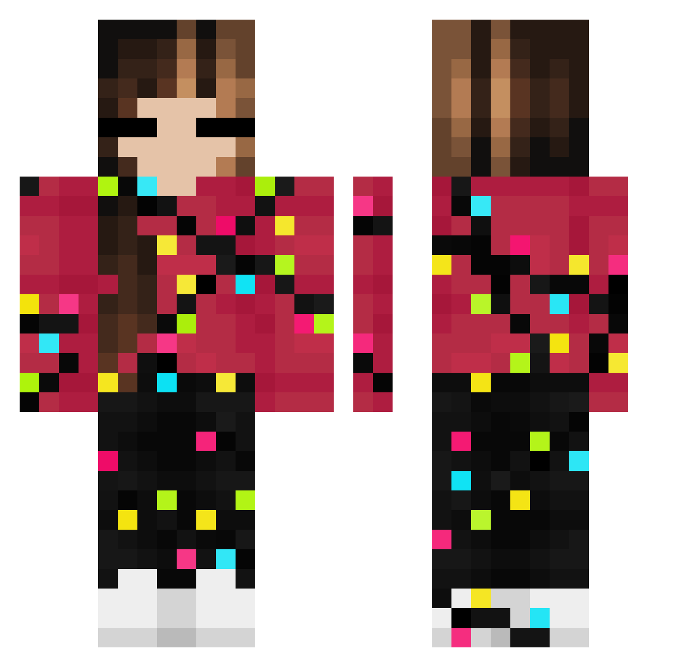 kitka2002 Minecraft skin, front and back view