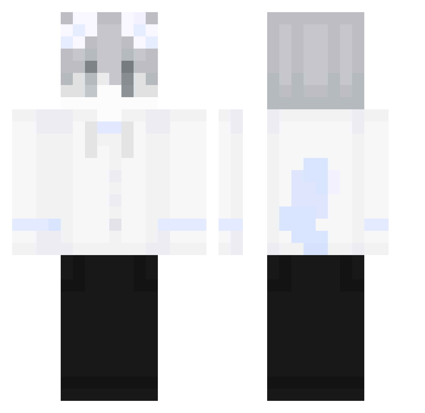 Rey0629 Minecraft skin, front and back view