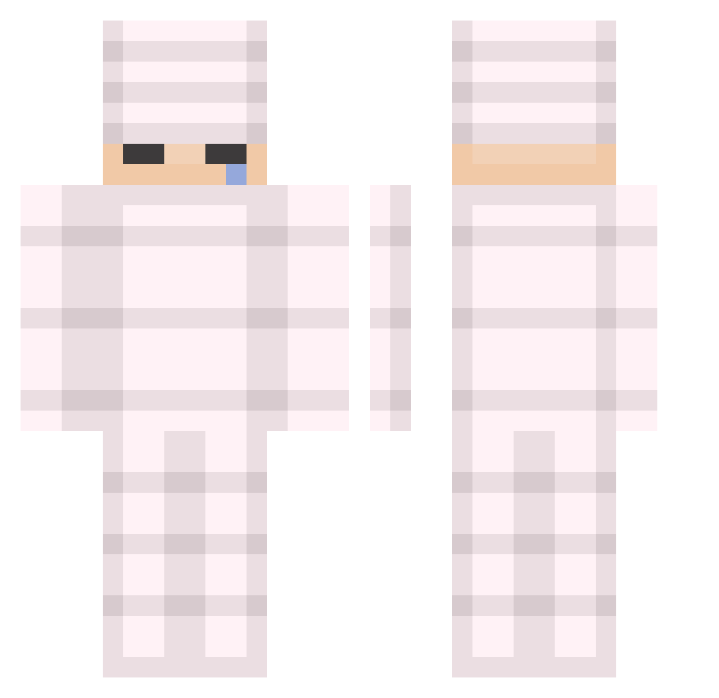 blocage Minecraft skin, front and back view