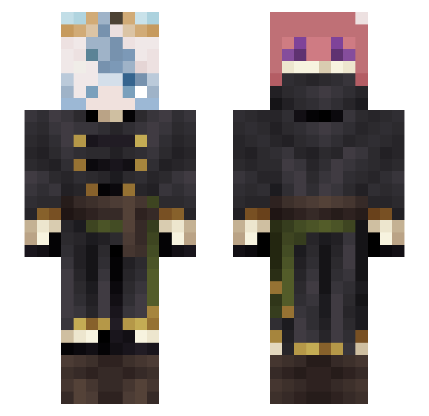 EnderForever105 Minecraft skin, front and back view