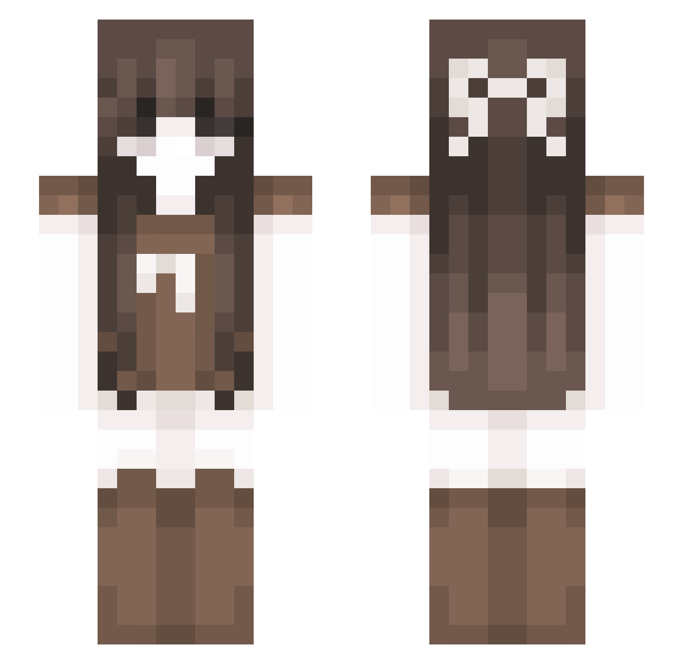 Th0tSlot Minecraft skin, front and back view