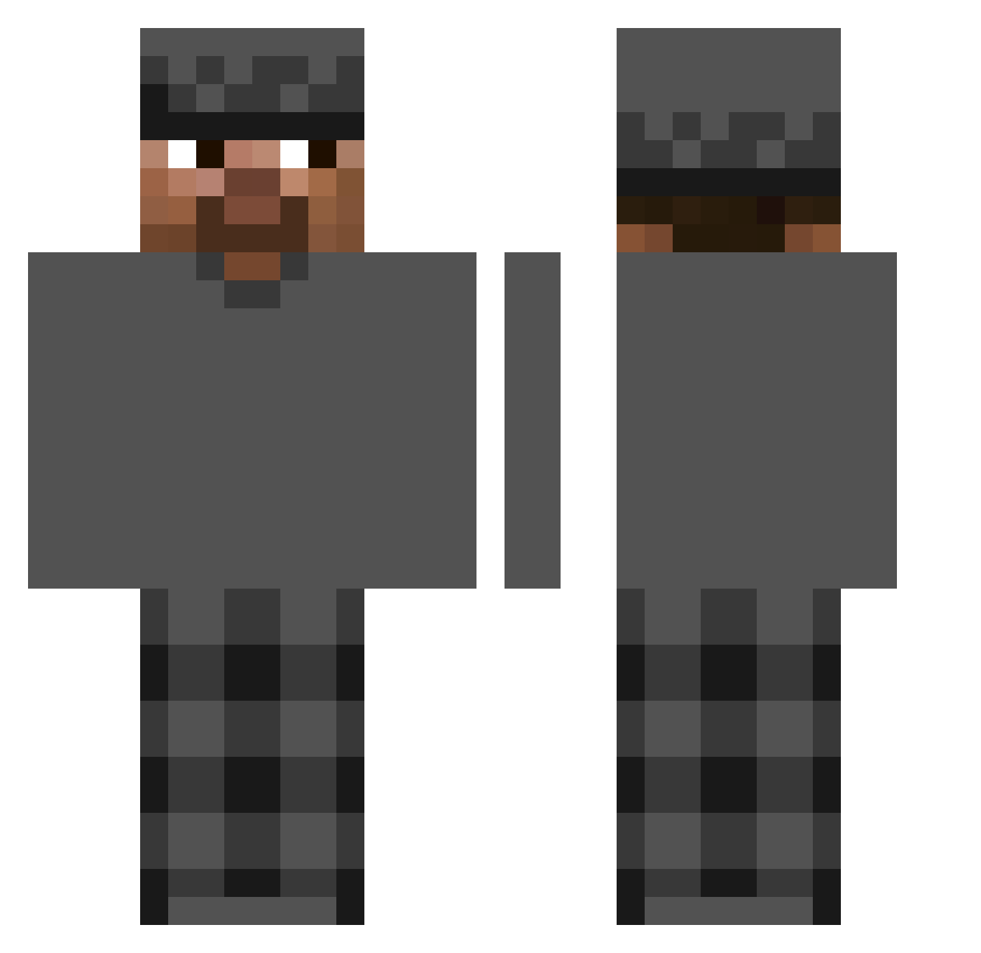 11duckyy Minecraft skin, front and back view