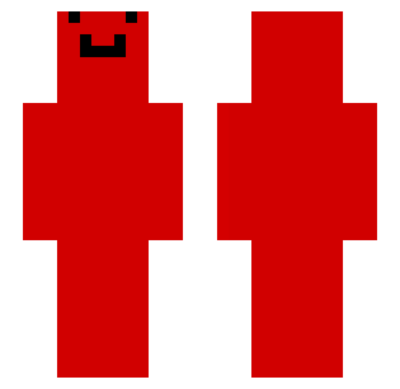 sskazka Minecraft skin, front and back view