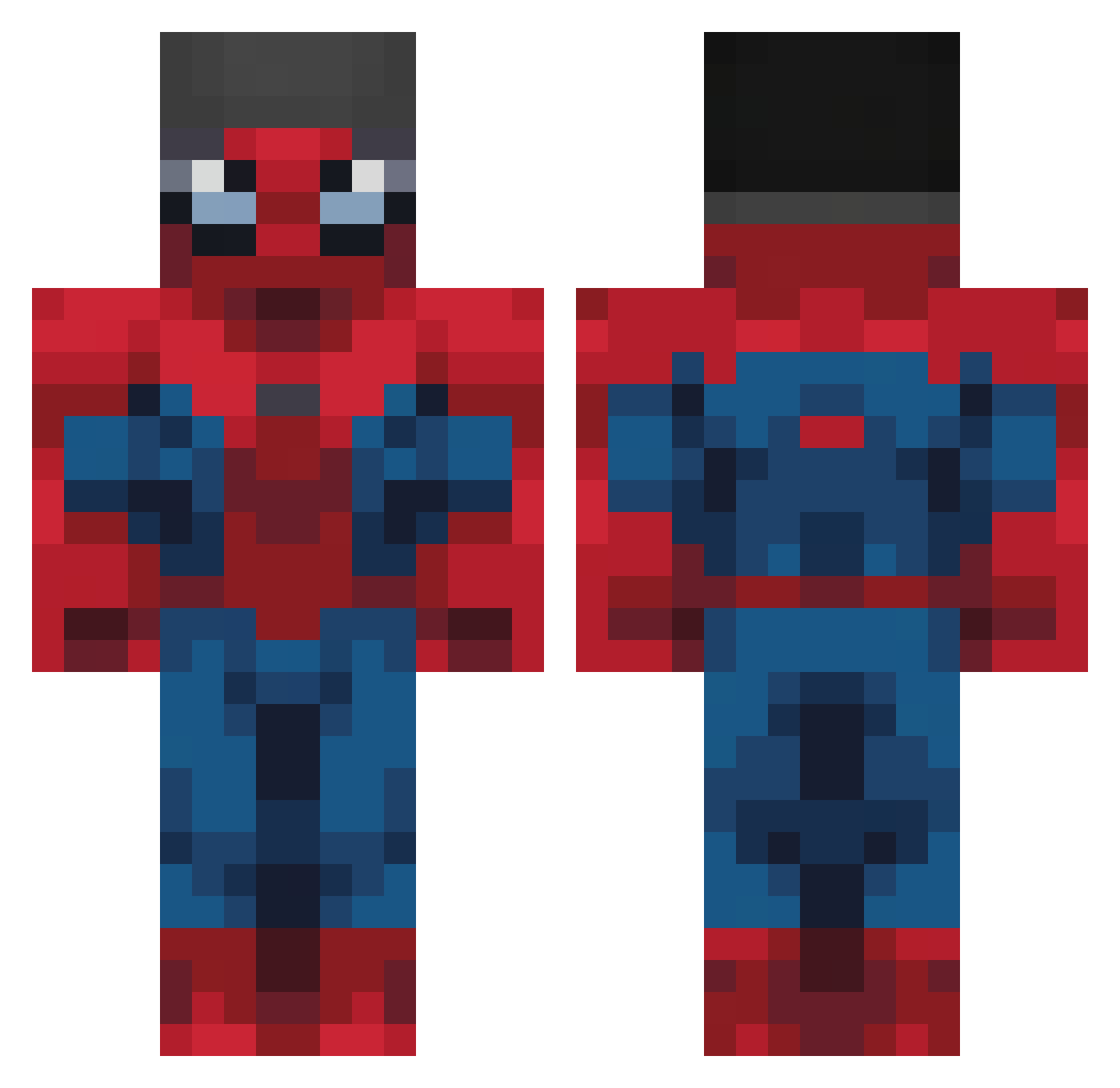 Rianpaza Minecraft skin, front and back view