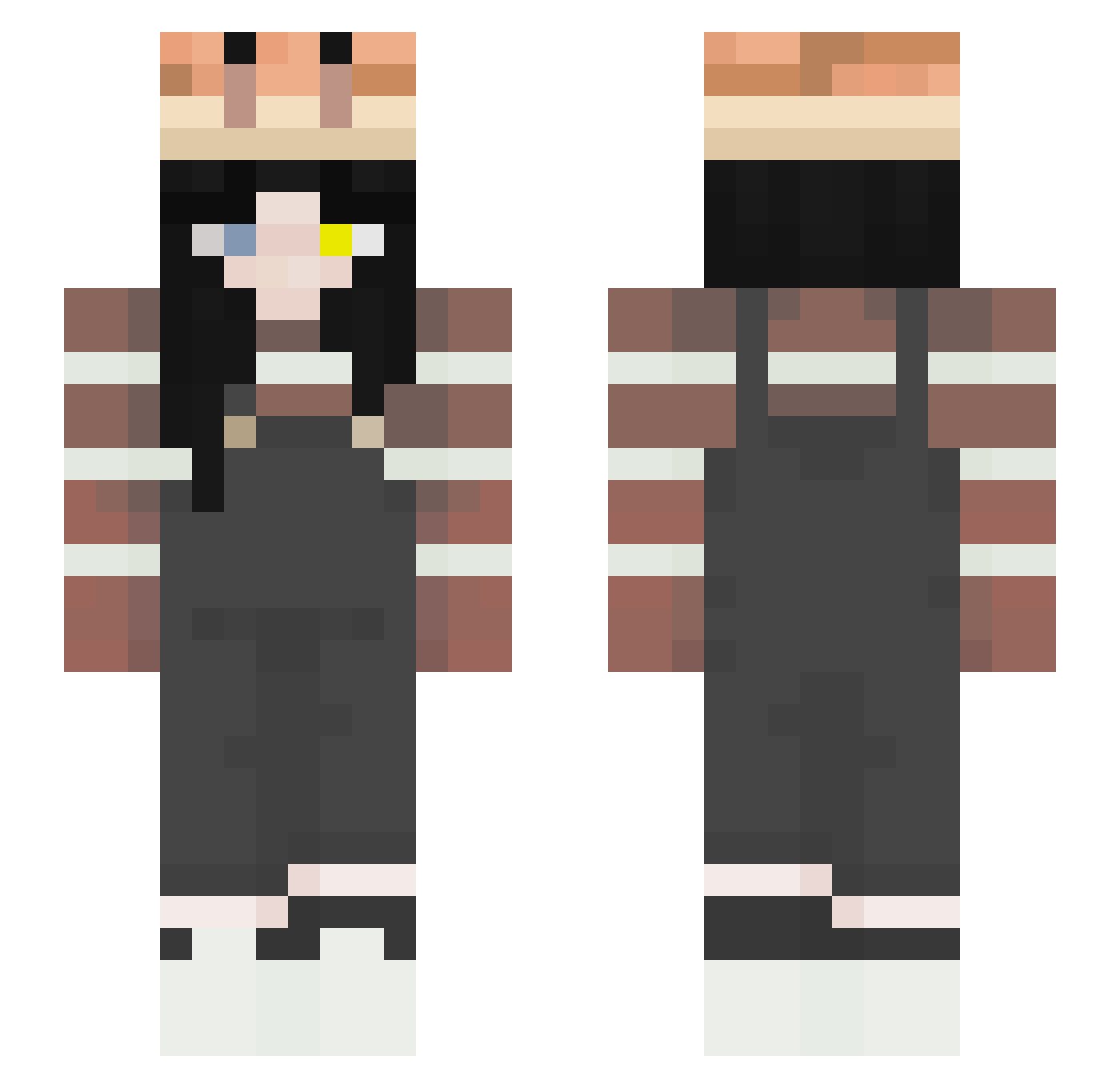 SleepySorbae Minecraft skin, front and back view