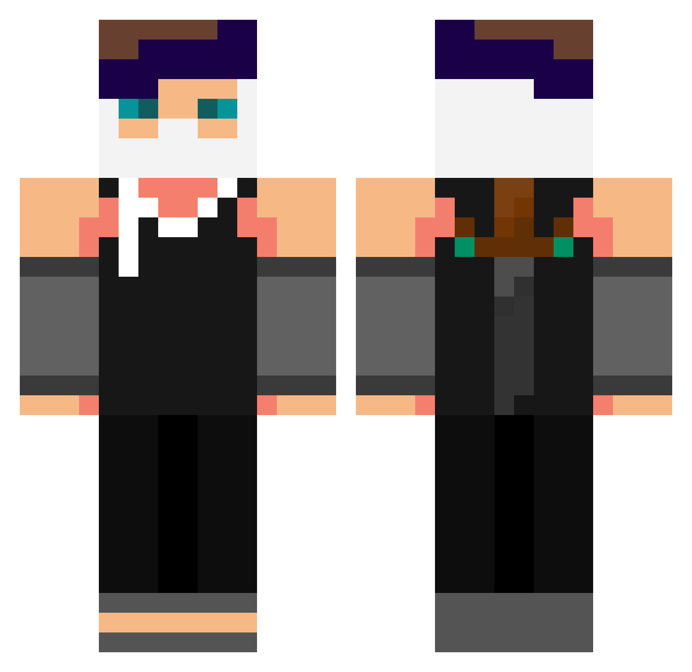 JHering Minecraft skin, front and back view