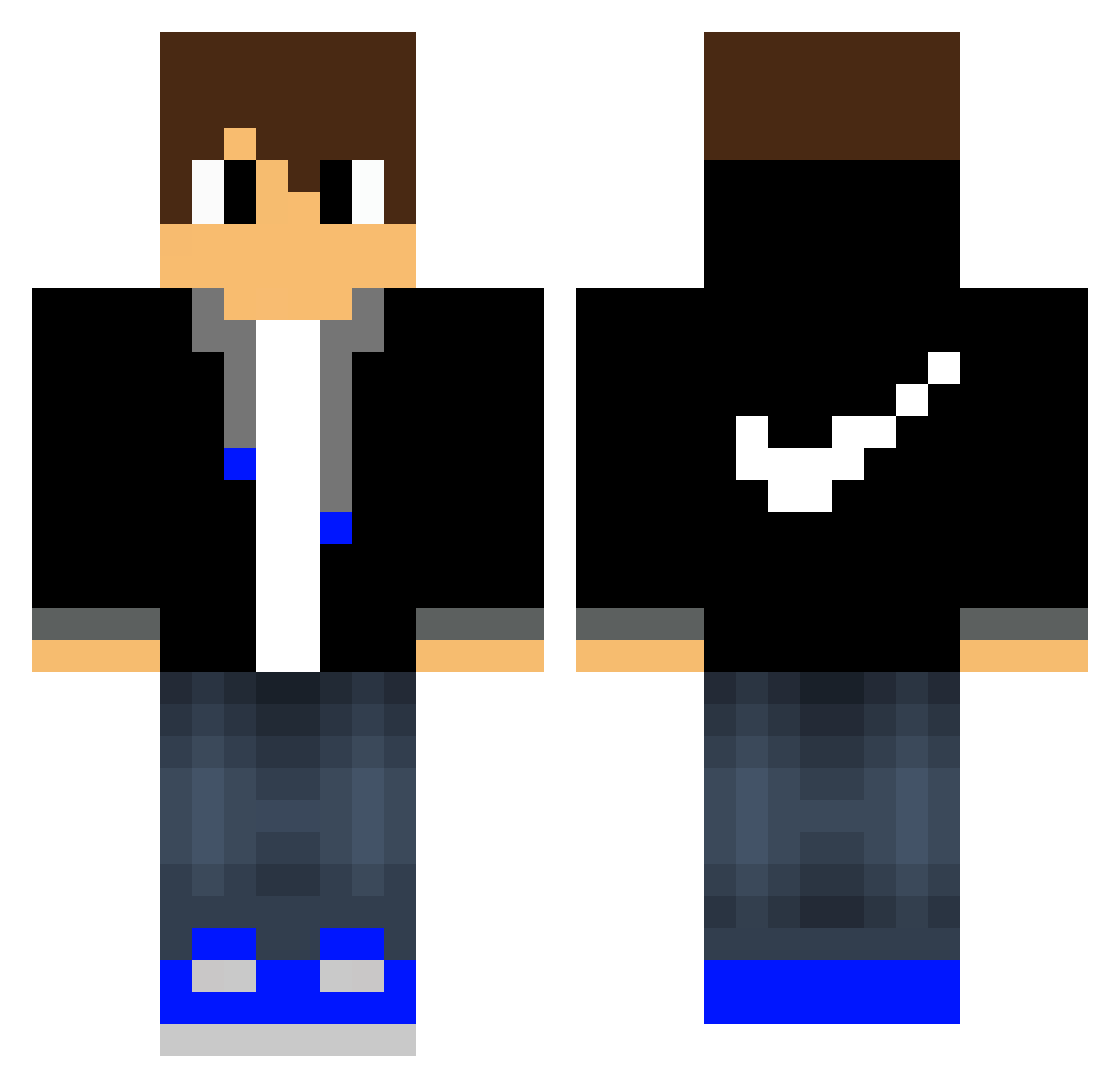 Tremulous Minecraft skin, front and back view