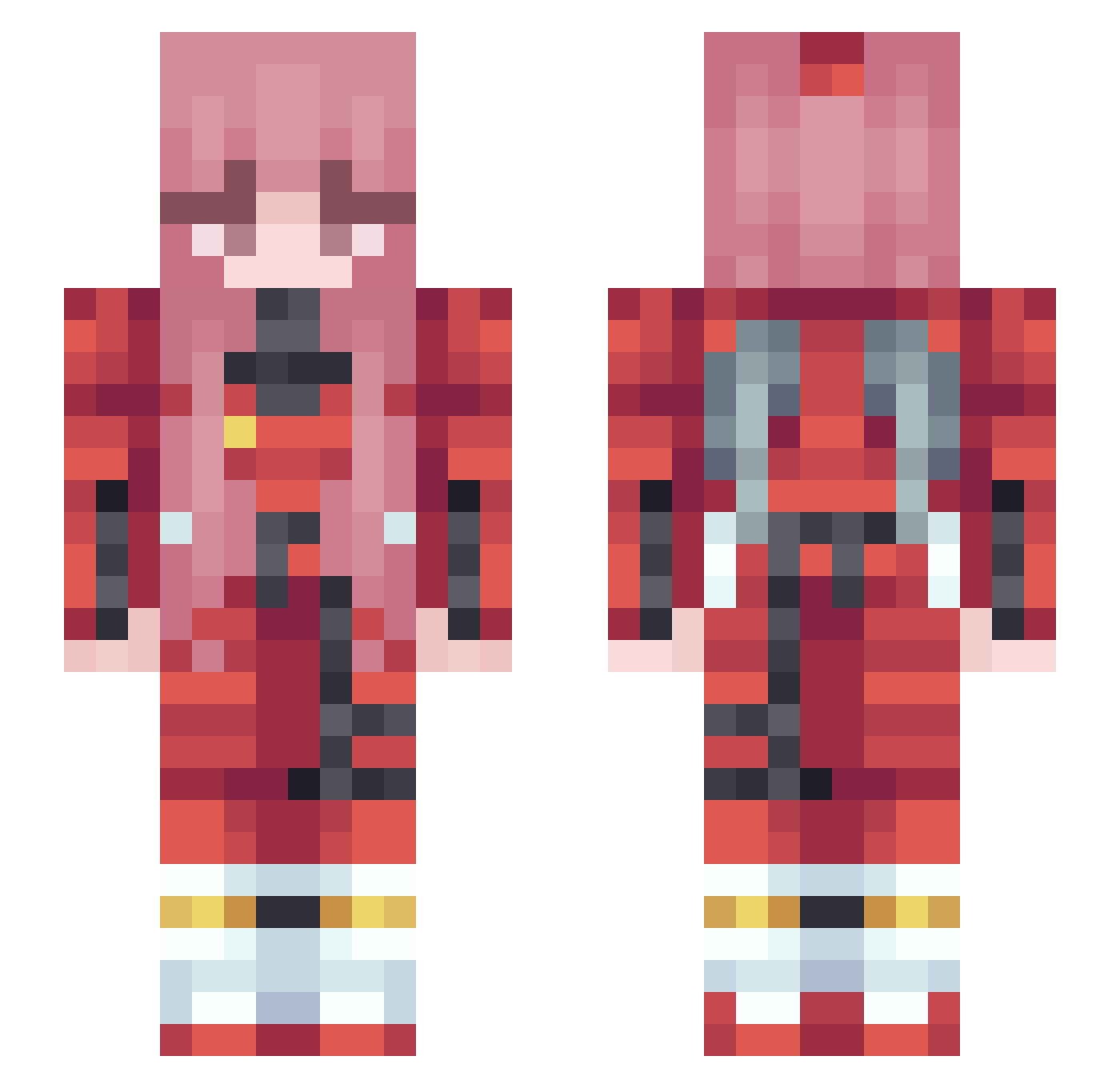 Arcipola Minecraft skin, front and back view
