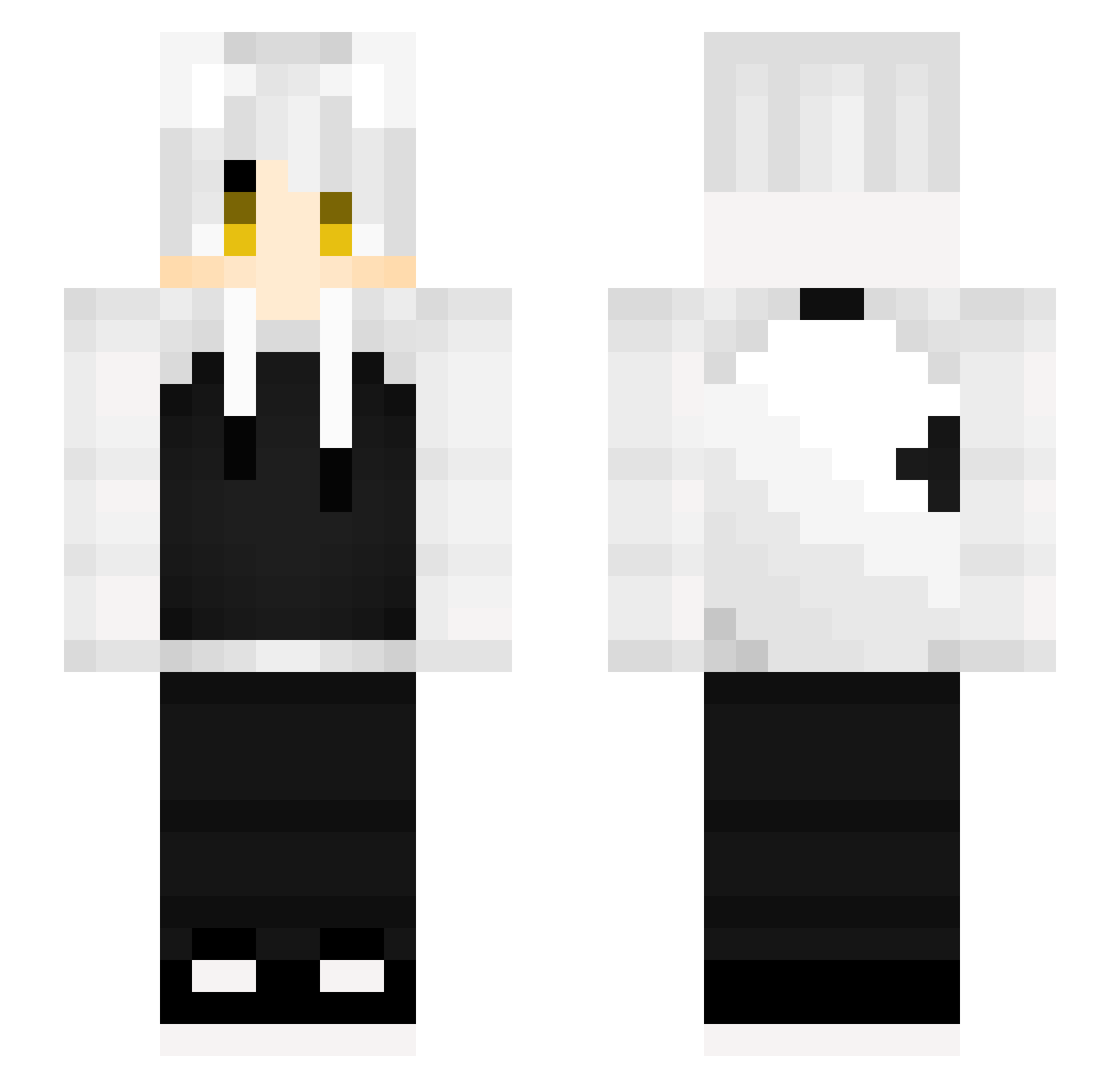 OnlyDetri Minecraft skin, front and back view