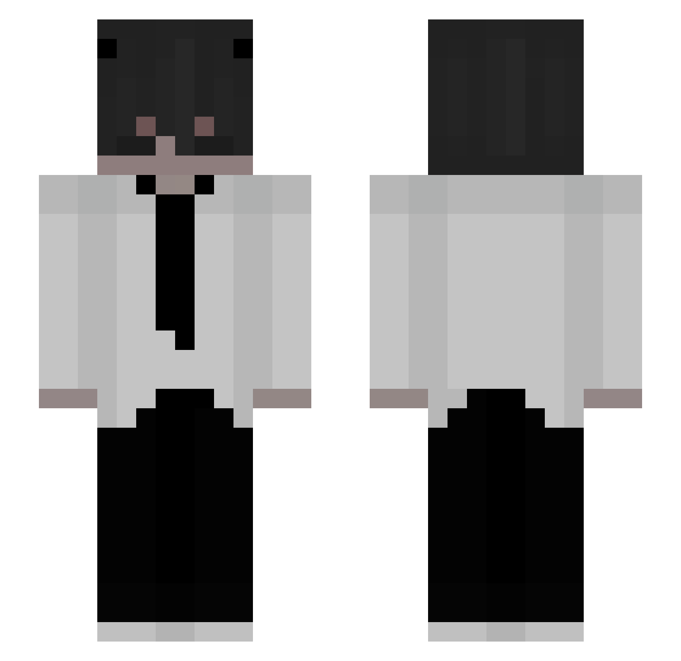 Sonance Minecraft skin, front and back view