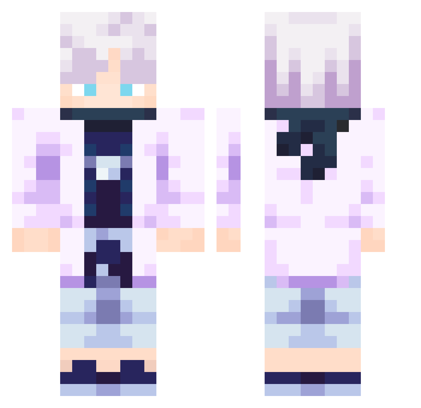 TheHonouredOne_ Minecraft skin, front and back view