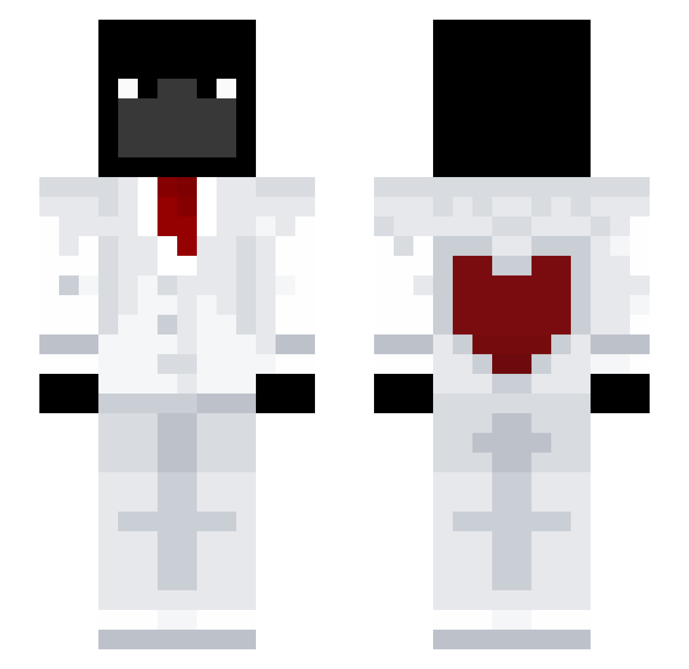 69tim Minecraft skin, front and back view