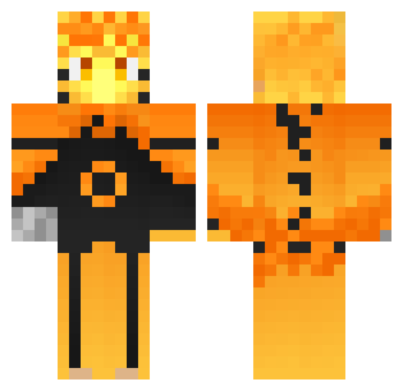 Hansiuki122 Minecraft skin, front and back view