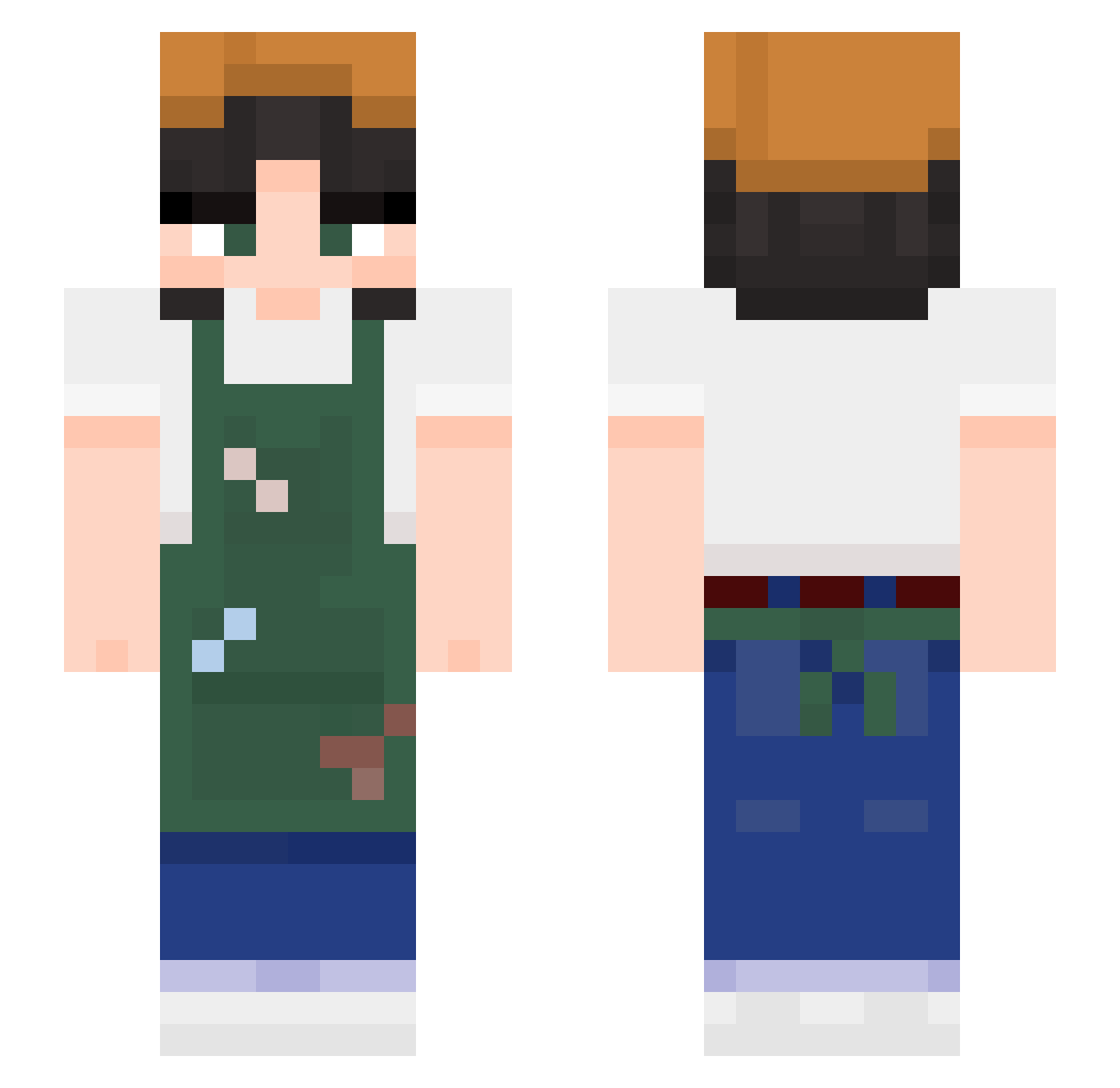 _Nikku Minecraft skin, front and back view