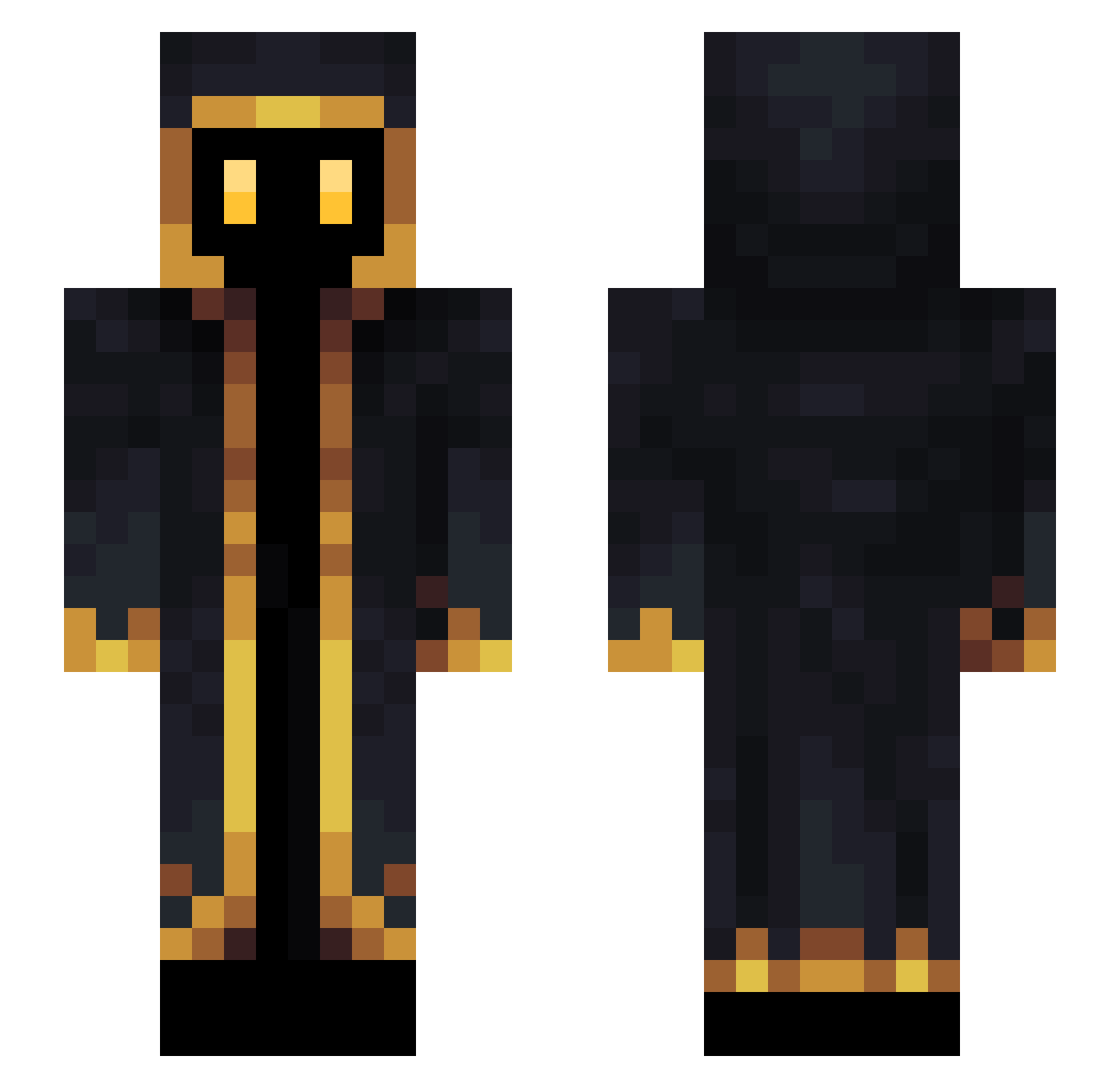 Crotekk Minecraft skin, front and back view