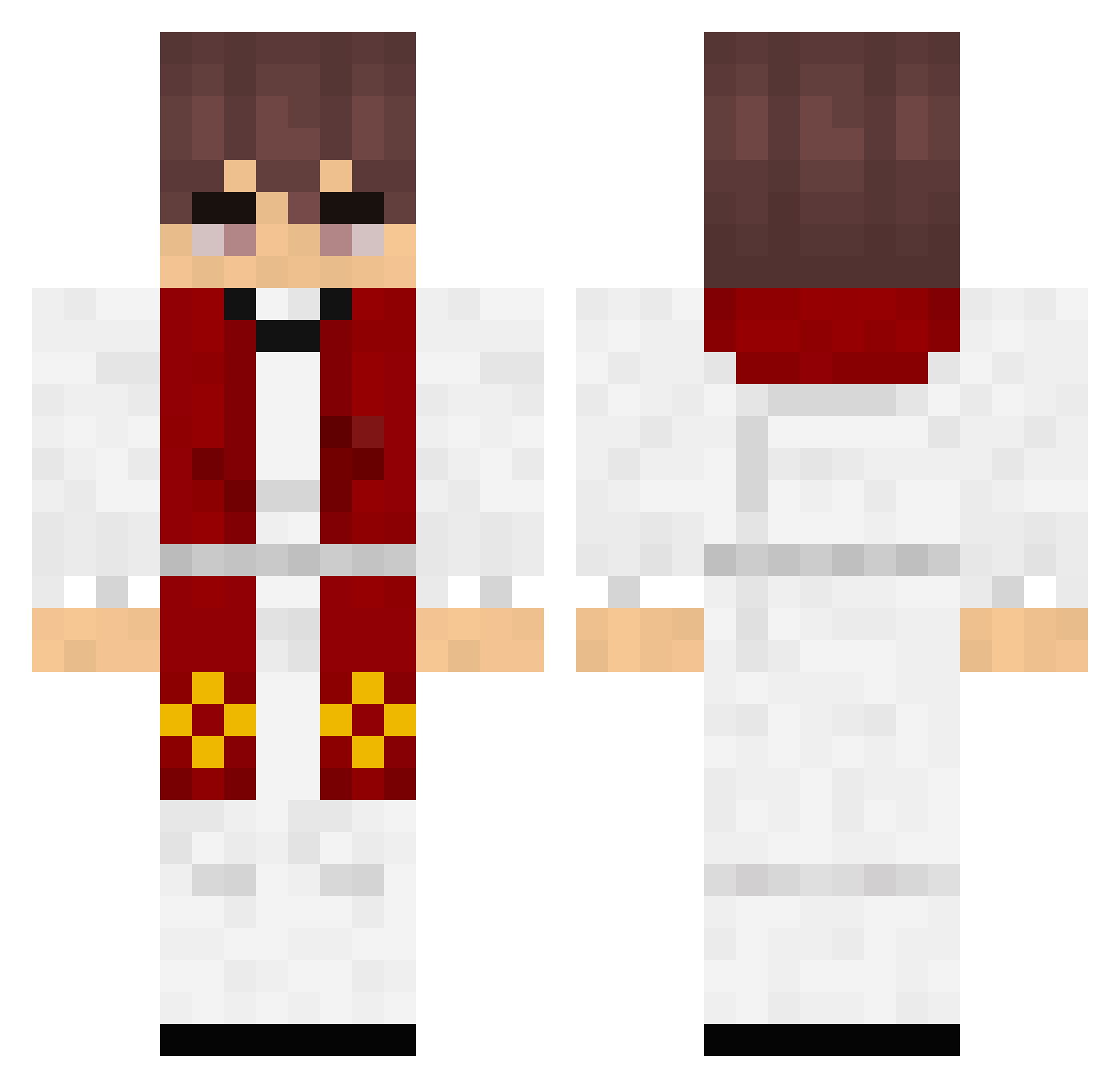 KacTeeT Minecraft skin, front and back view