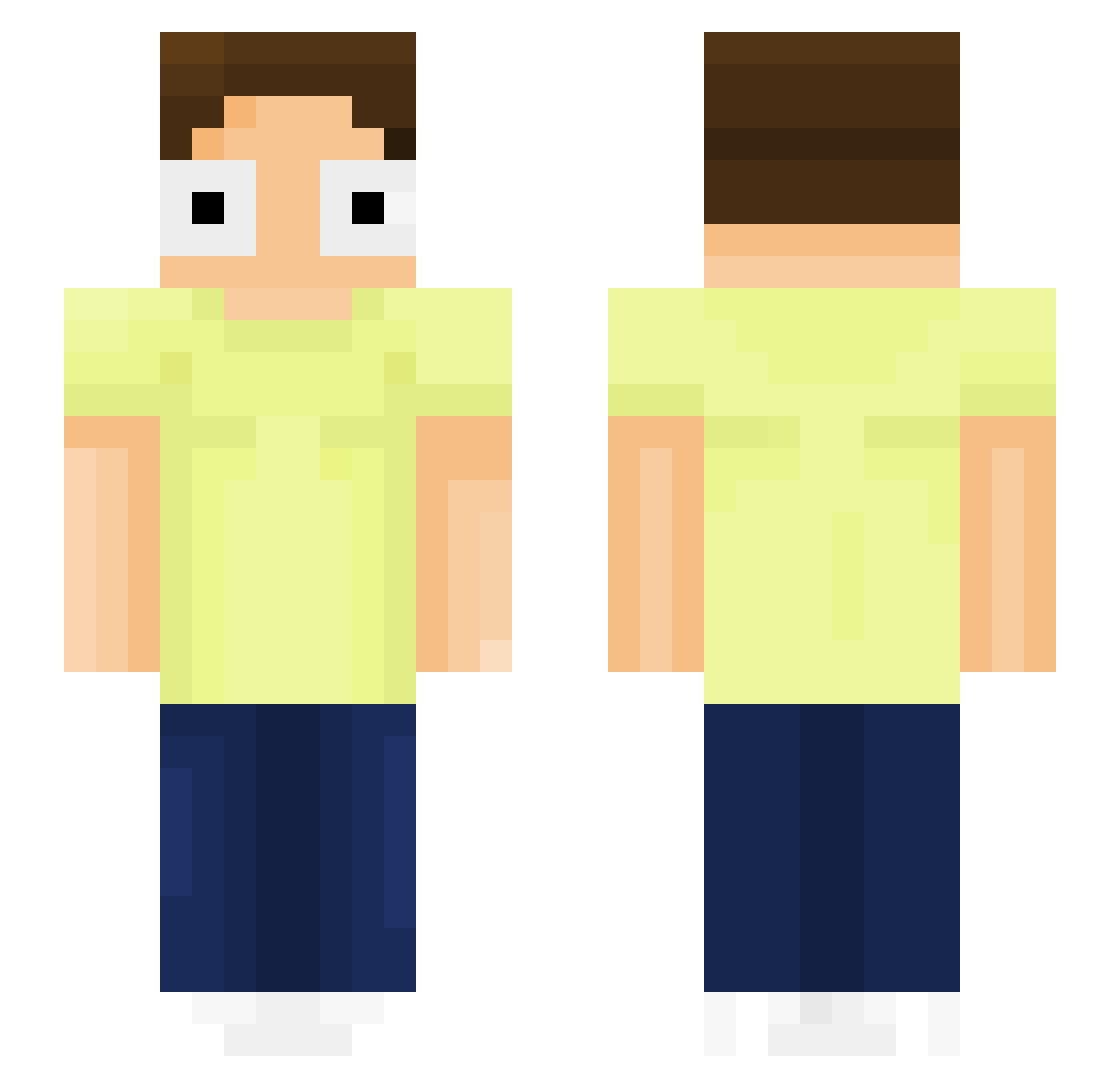 heLzin Minecraft skin, front and back view