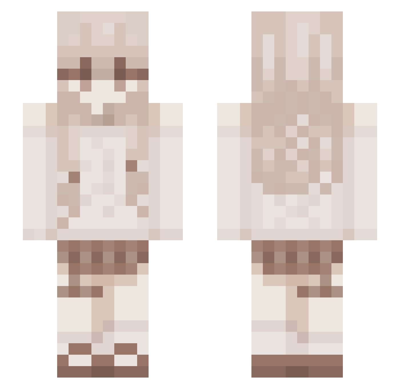 ZY31 Minecraft skin, front and back view