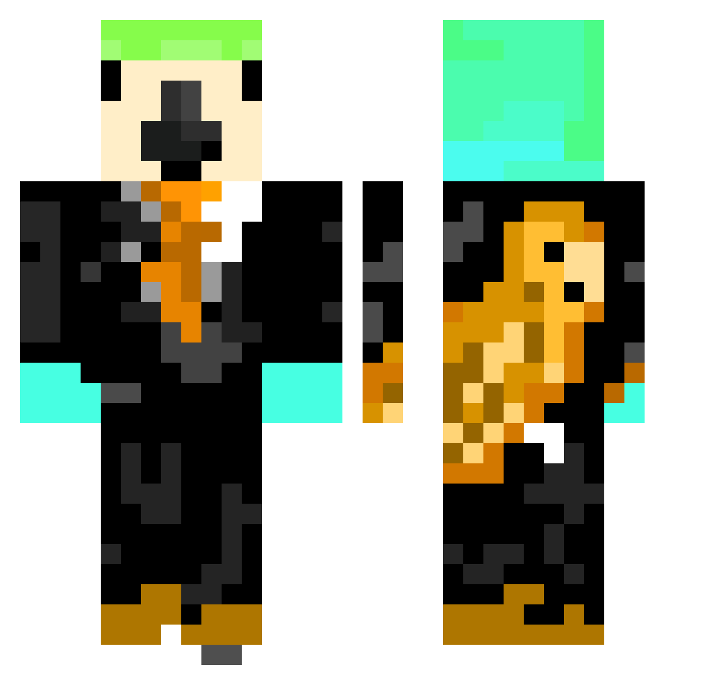 EAGLEW4RRIOR Minecraft skin, front and back view