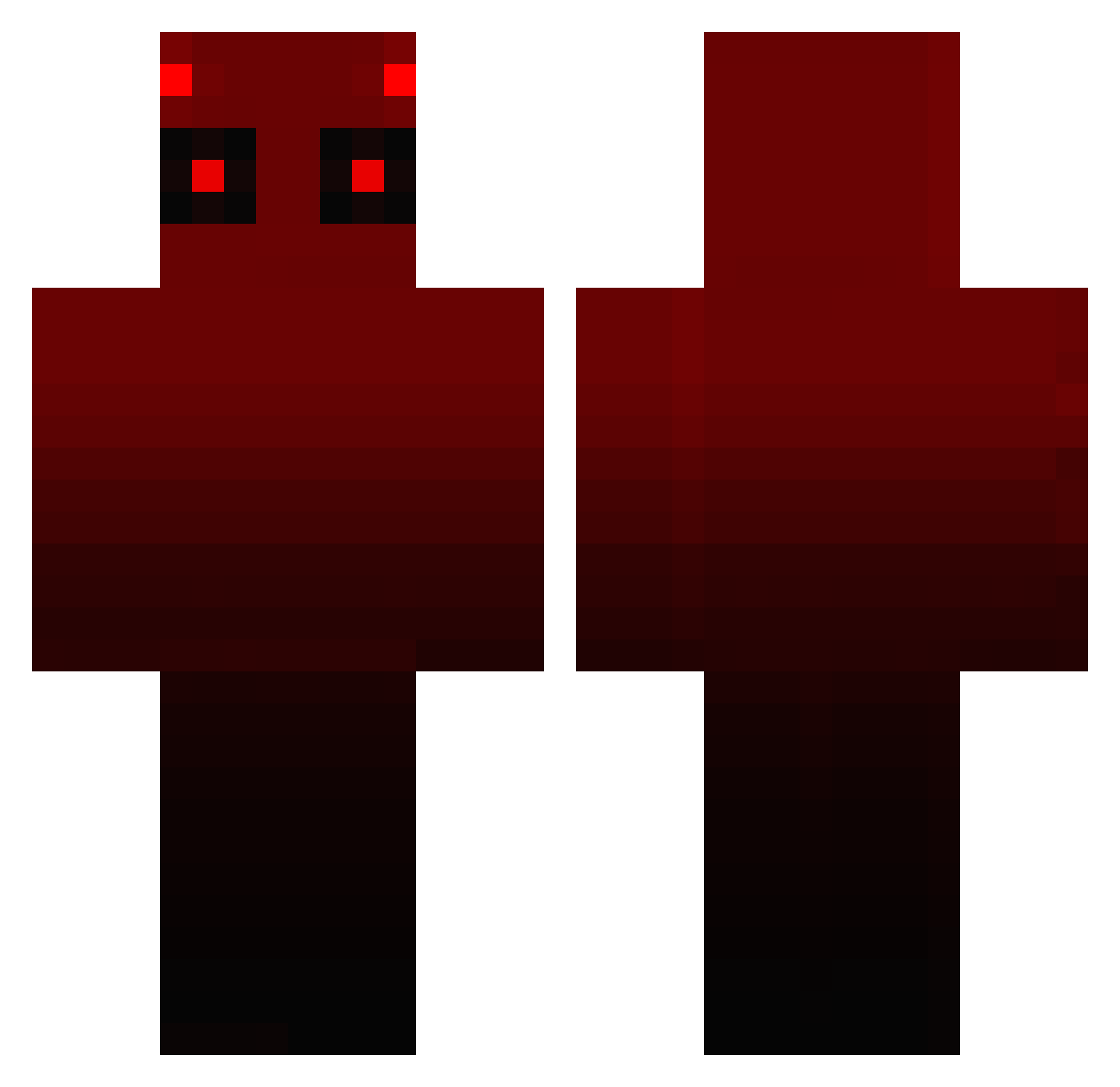 Oryenn Minecraft skin, front and back view