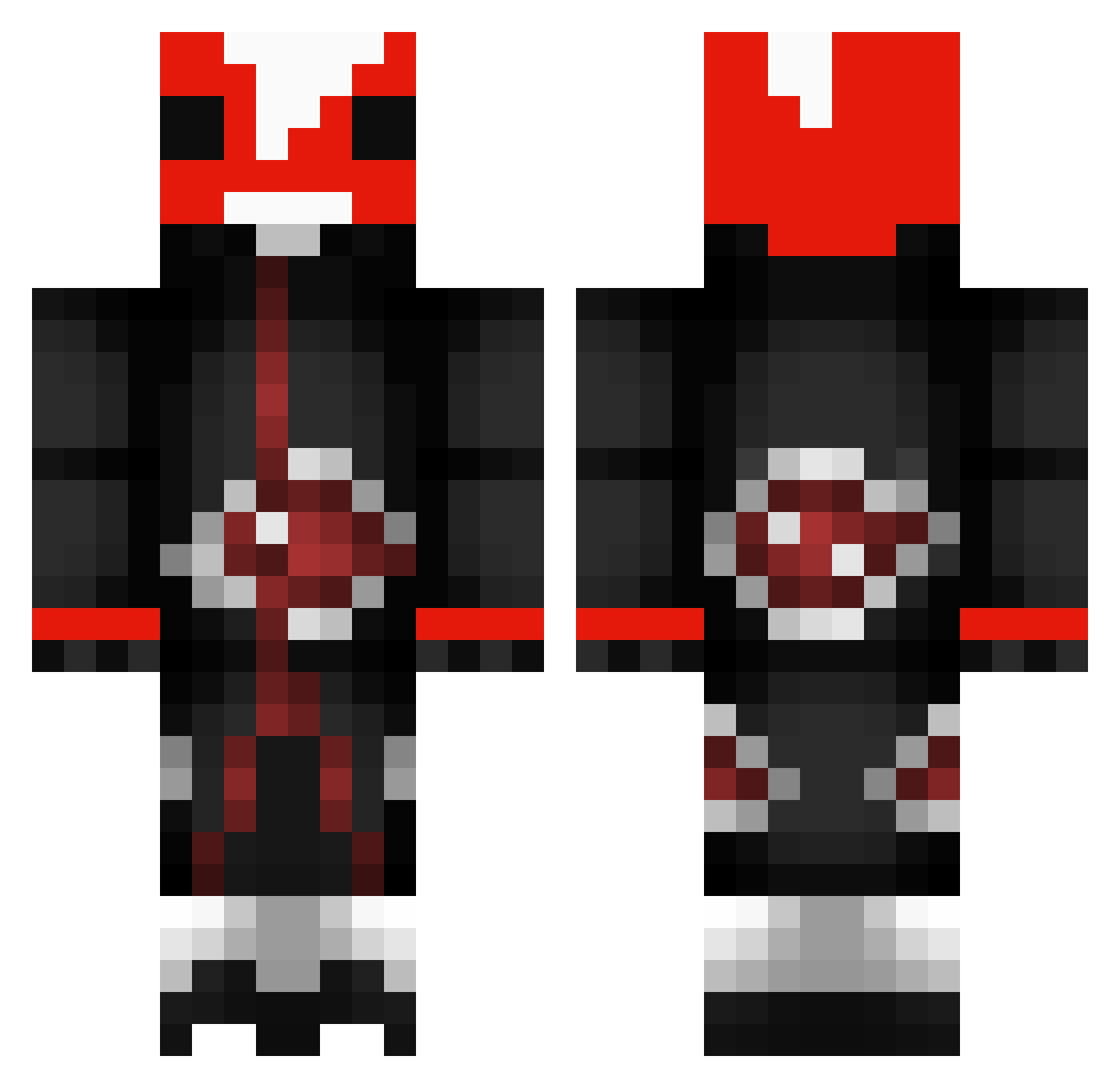 ShxrpYT Minecraft skin, front and back view