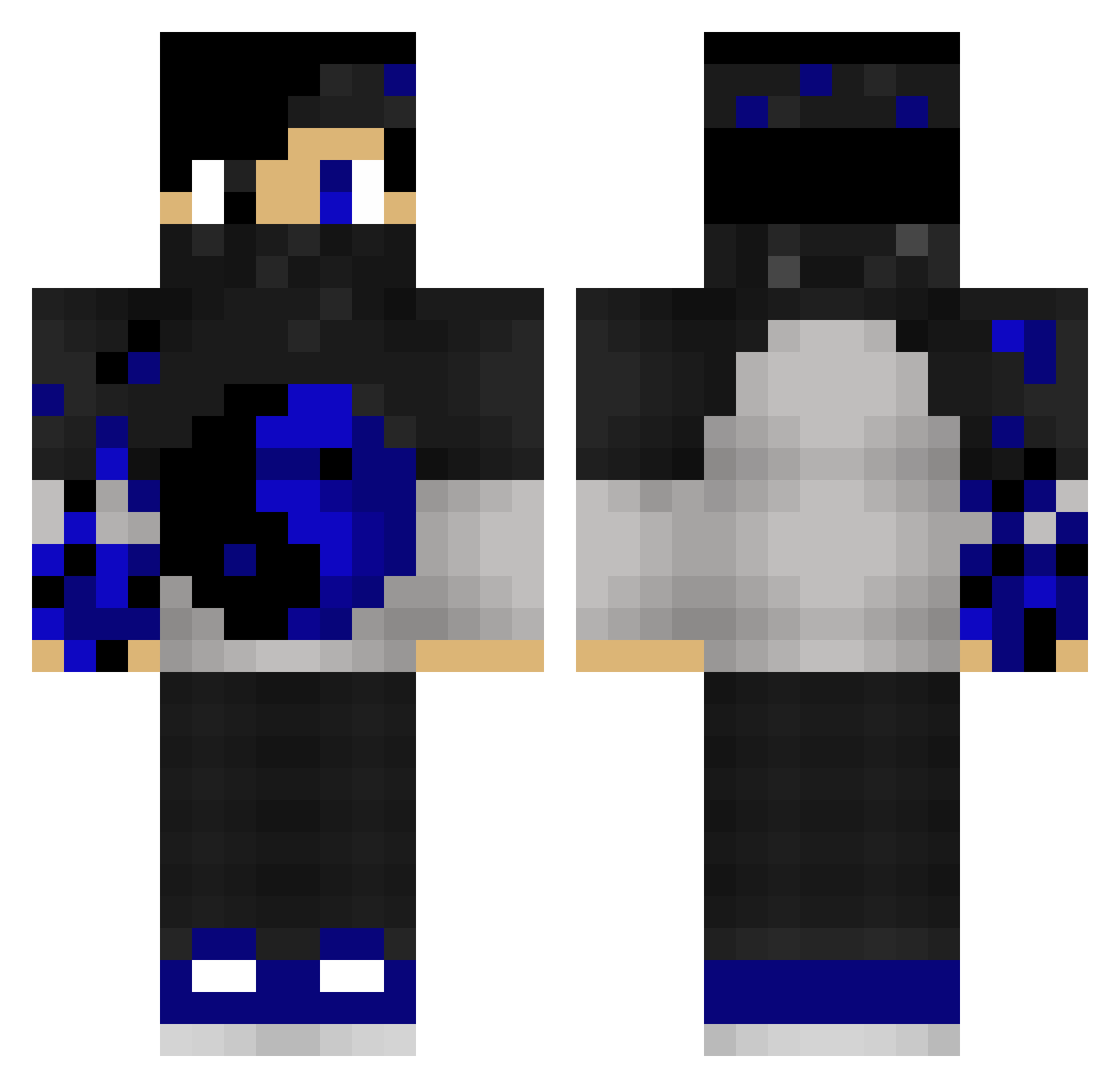 Fran263 Minecraft skin, front and back view