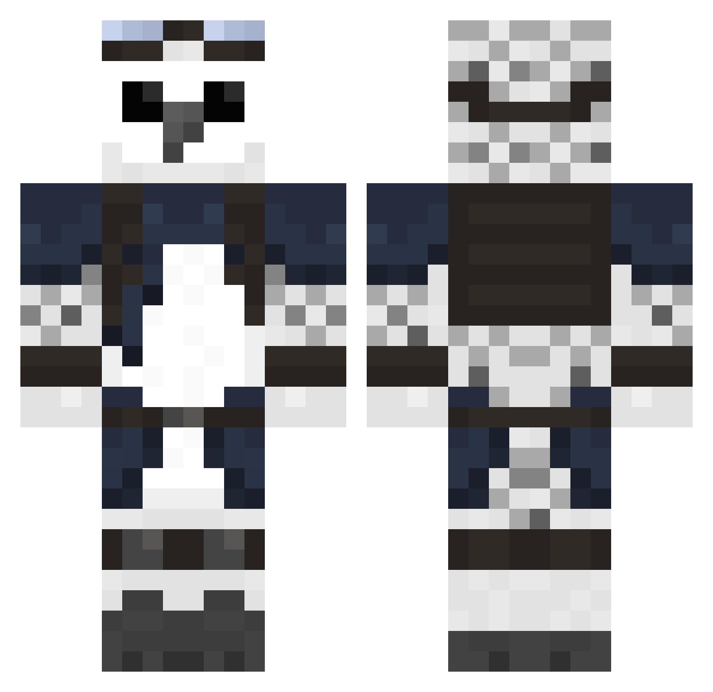 Slitsch_co Minecraft skin, front and back view